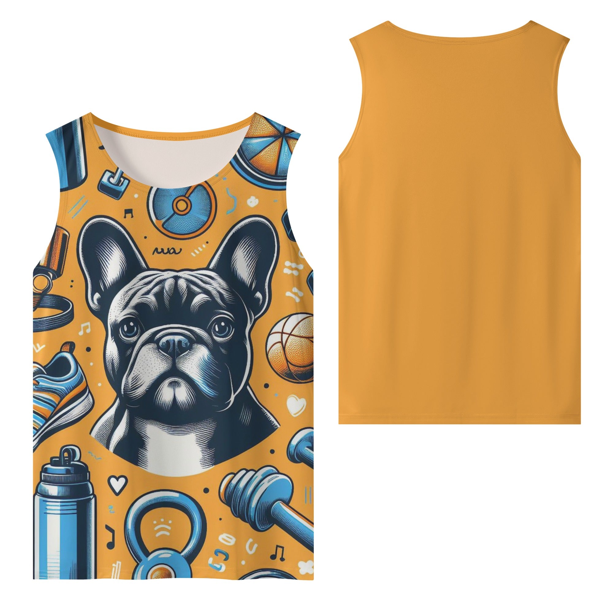 Bruno French Bulldog Sleeveless Tee for Frenchie Enthusiasts-fadou