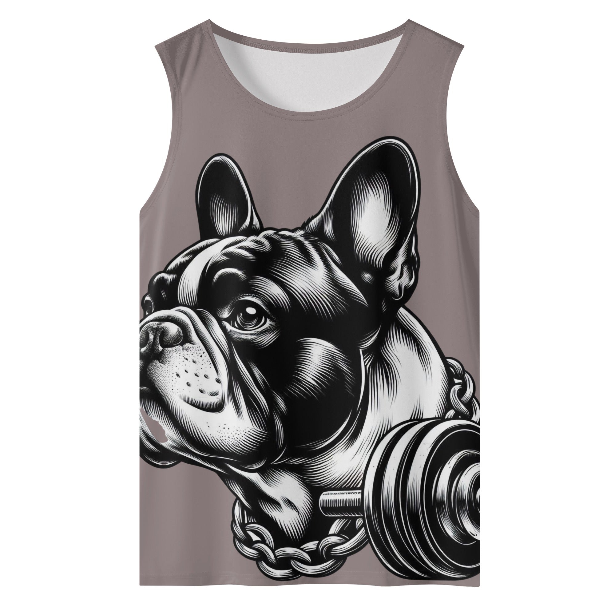 Murphey French Bulldog Sleeveless Tee for Frenchie Fans-fadou