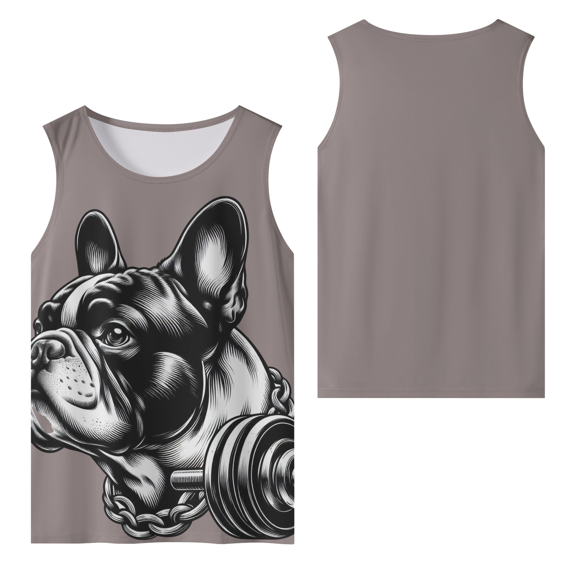 Murphey French Bulldog Sleeveless Tee for Frenchie Fans-fadou