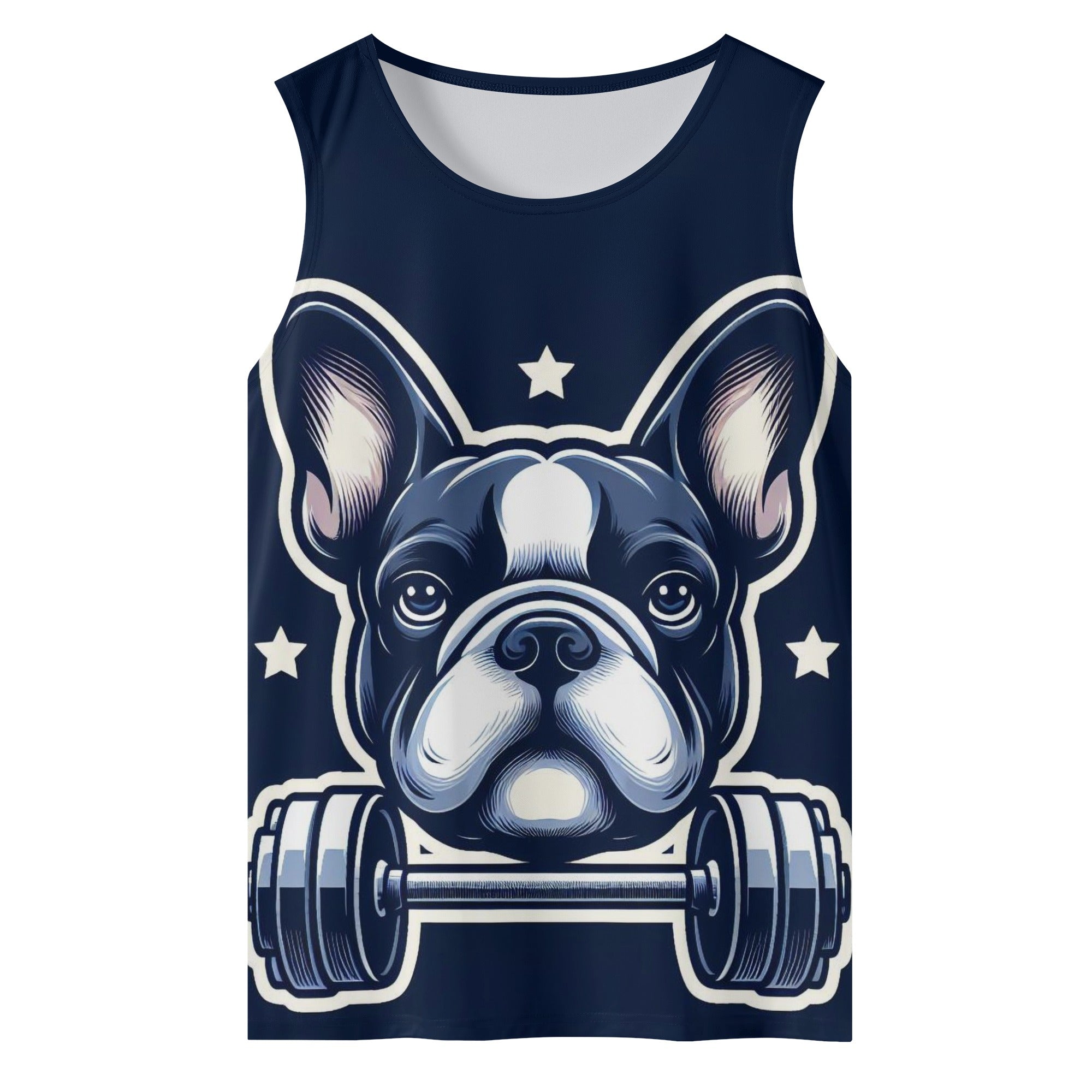 Joey French Bulldog Sleeveless Tee for Frenchie Enthusiasts-fadou