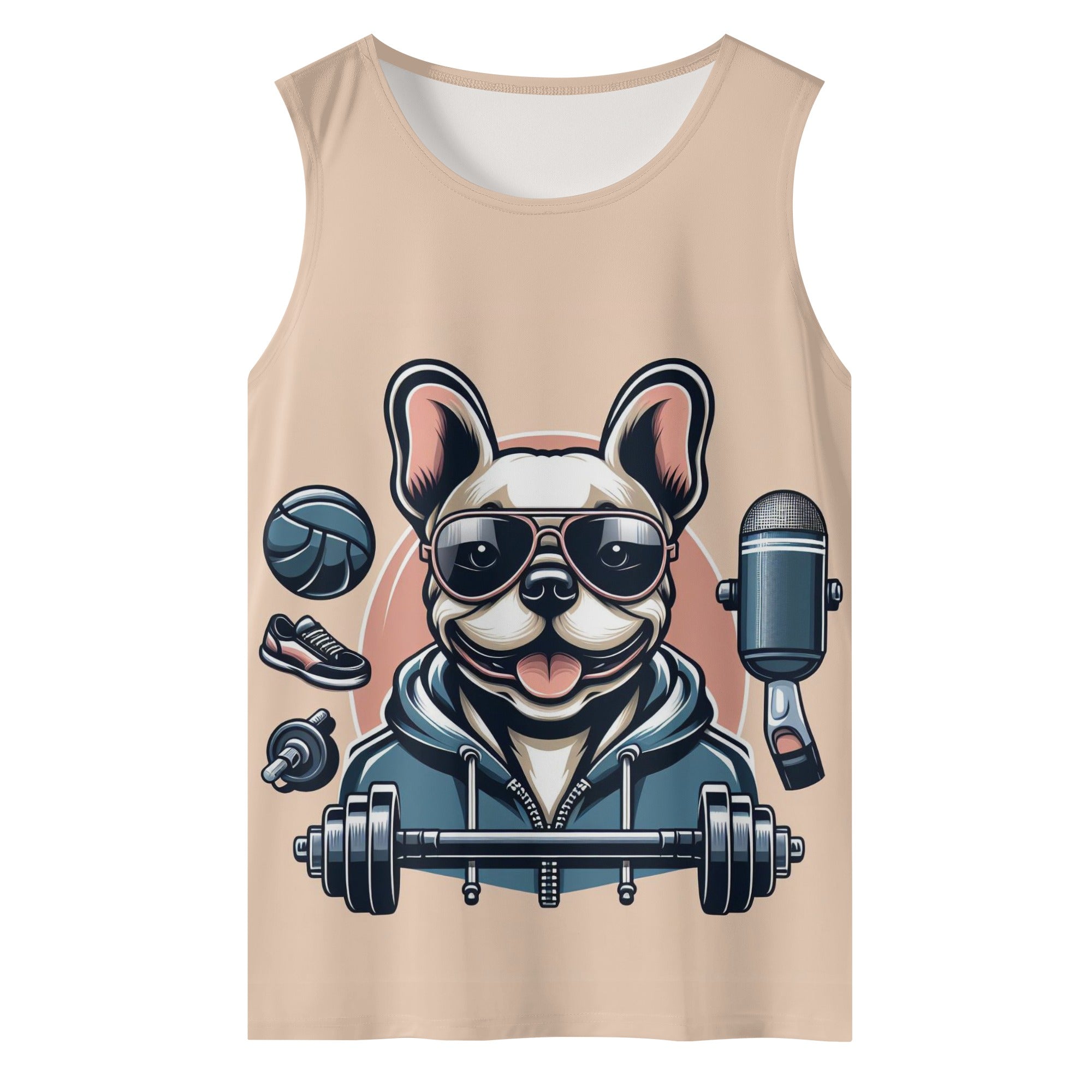 Winston French Bulldog Sleeveless Tee for Dog Park Days-fadou