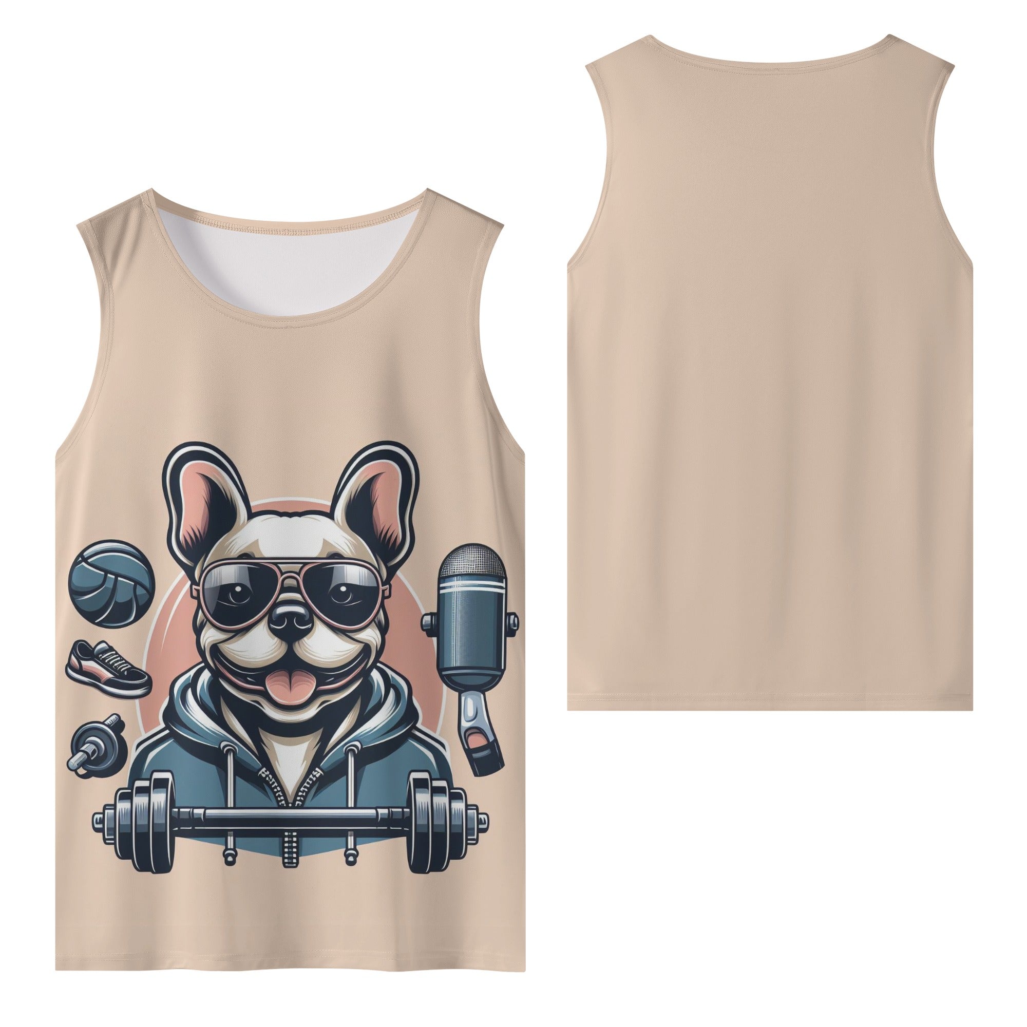 Winston French Bulldog Sleeveless Tee for Dog Park Days-fadou