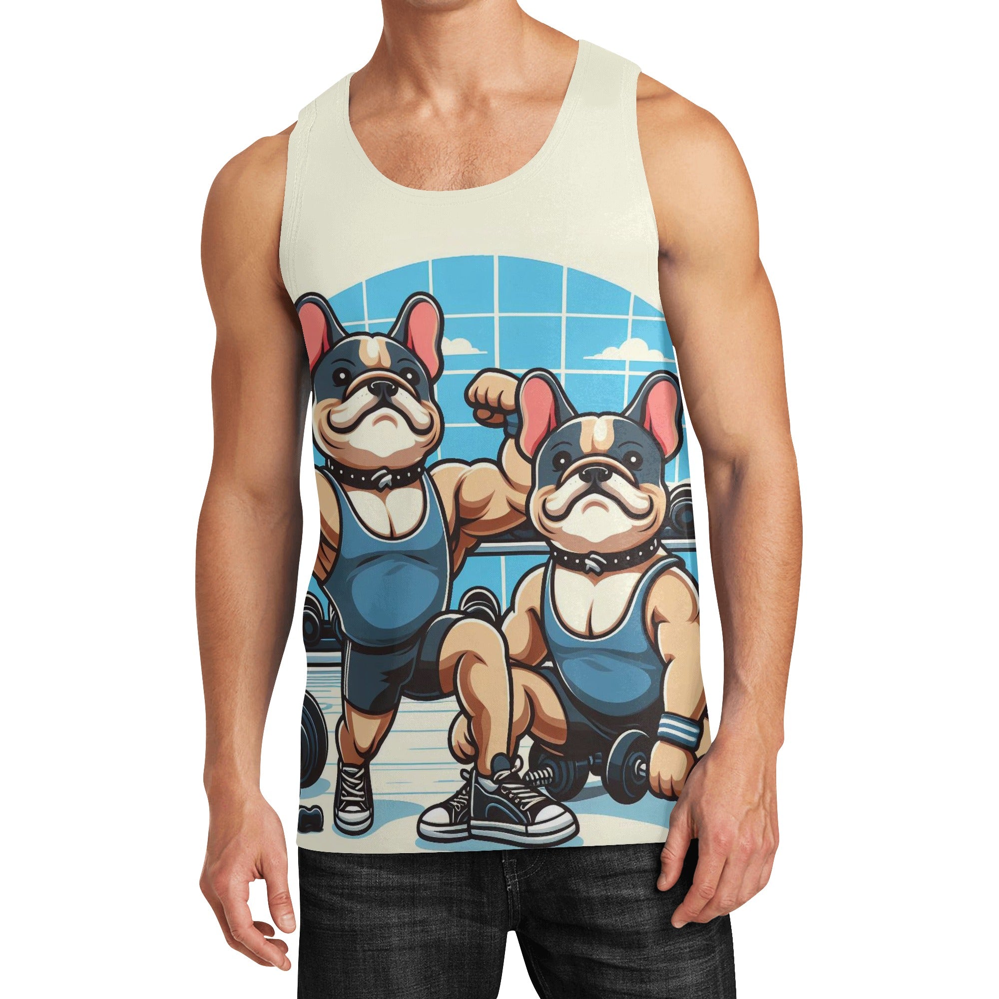 Leo - Men Tank Tops for French Bulldog Owners and Fans for Frenchies-fadou