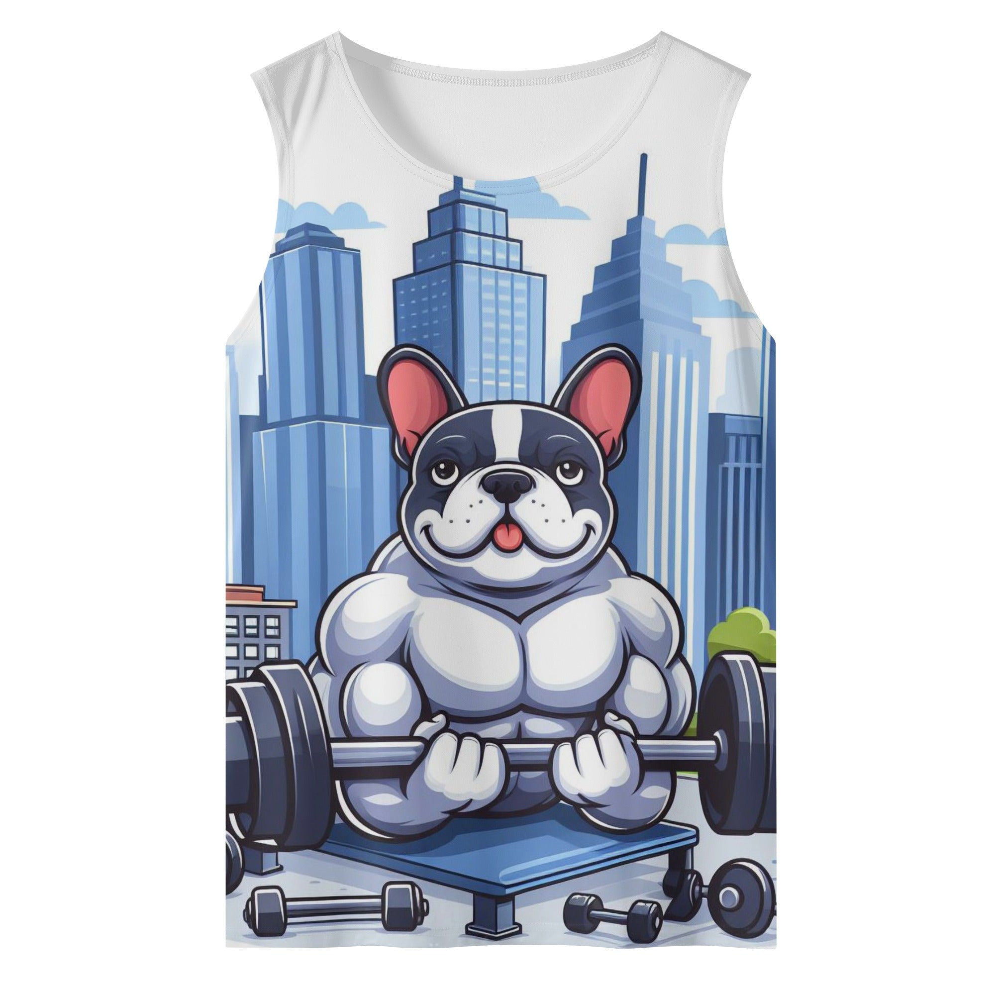 Tucker French Bulldog Sleeveless Tee for Dog Moms & Dads-fadou