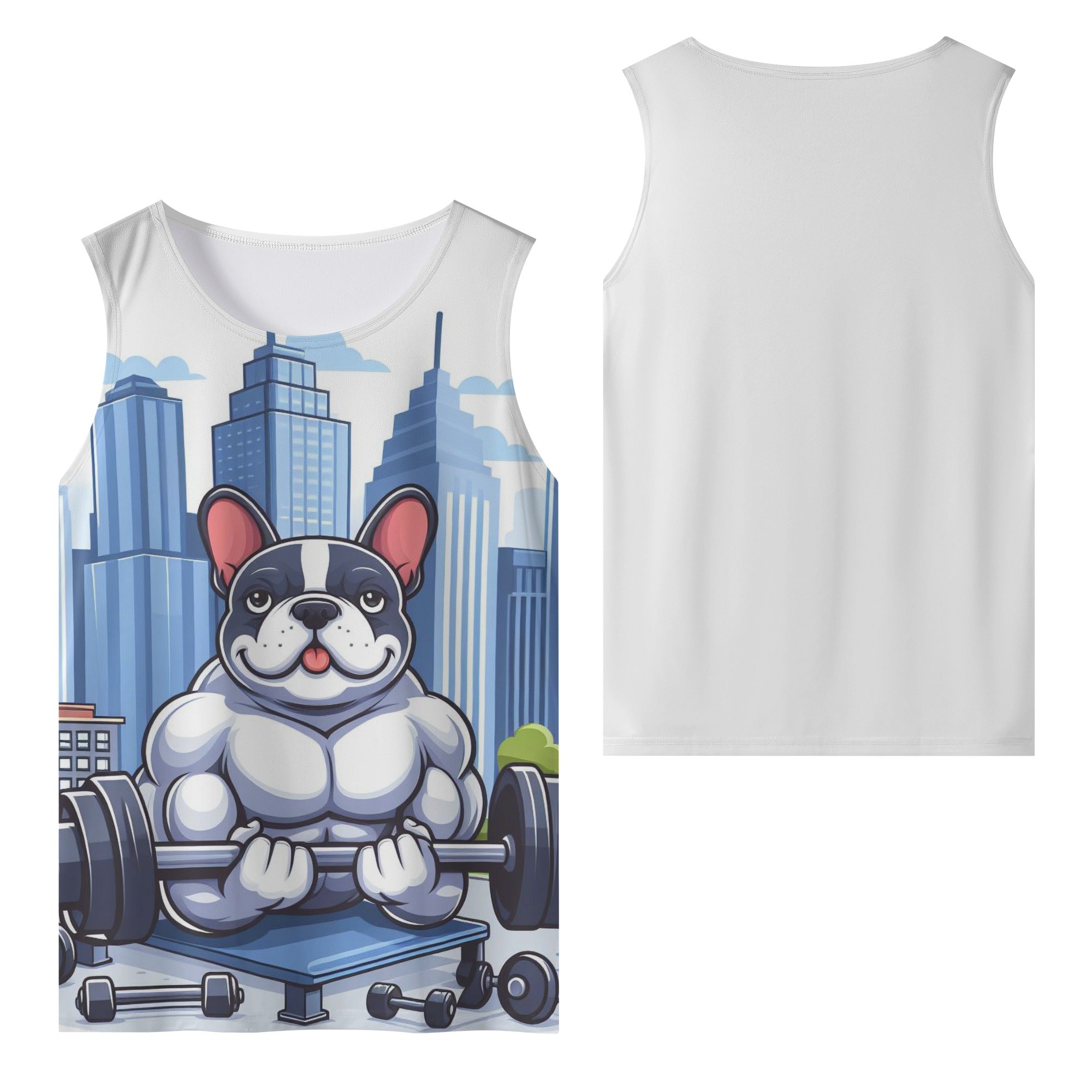 Tucker French Bulldog Sleeveless Tee for Dog Moms & Dads-fadou