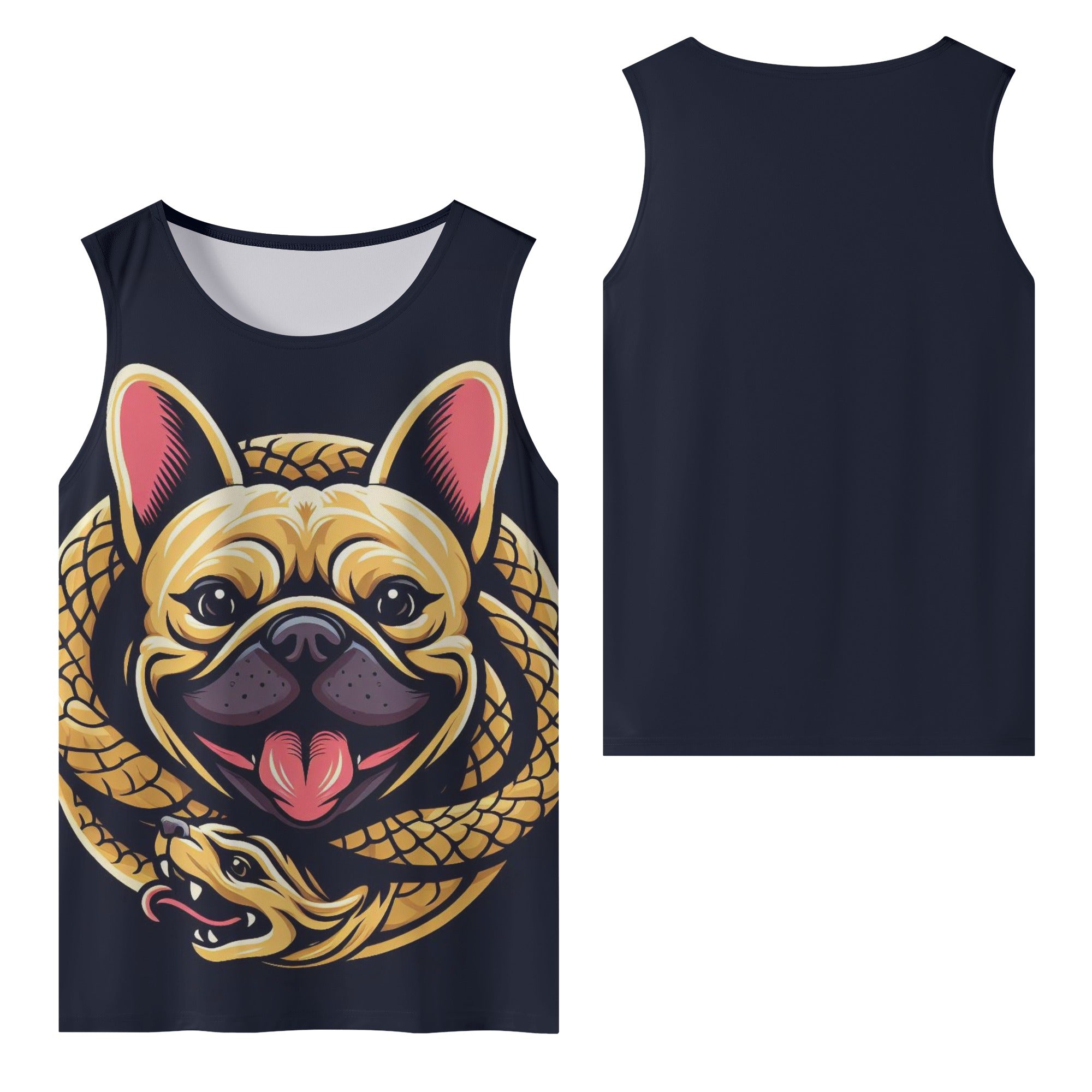 Buddy French Bulldog Sleeveless Tee for Frenchie Enthusiasts-fadou