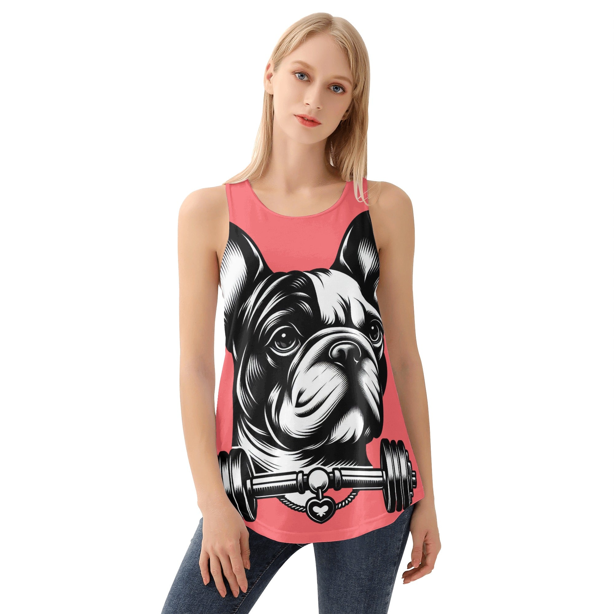 Leo French Bulldog Muscle Tank for Frenchie Enthusiasts-fadou