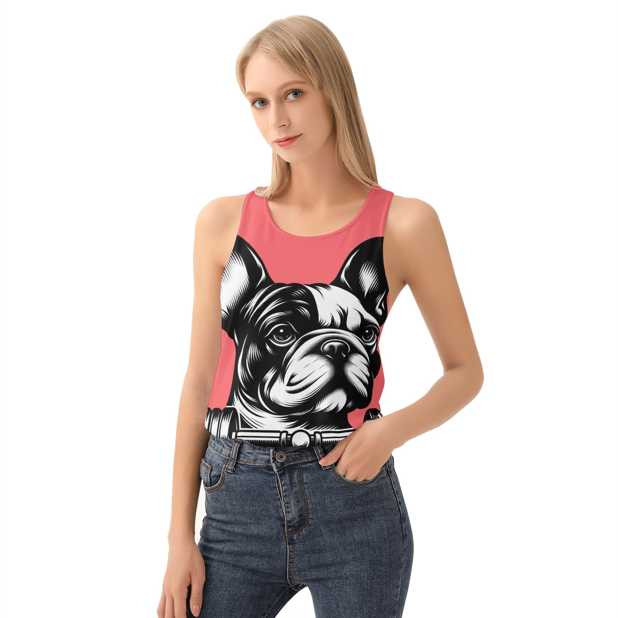 Leo French Bulldog Muscle Tank for Frenchie Enthusiasts-fadou
