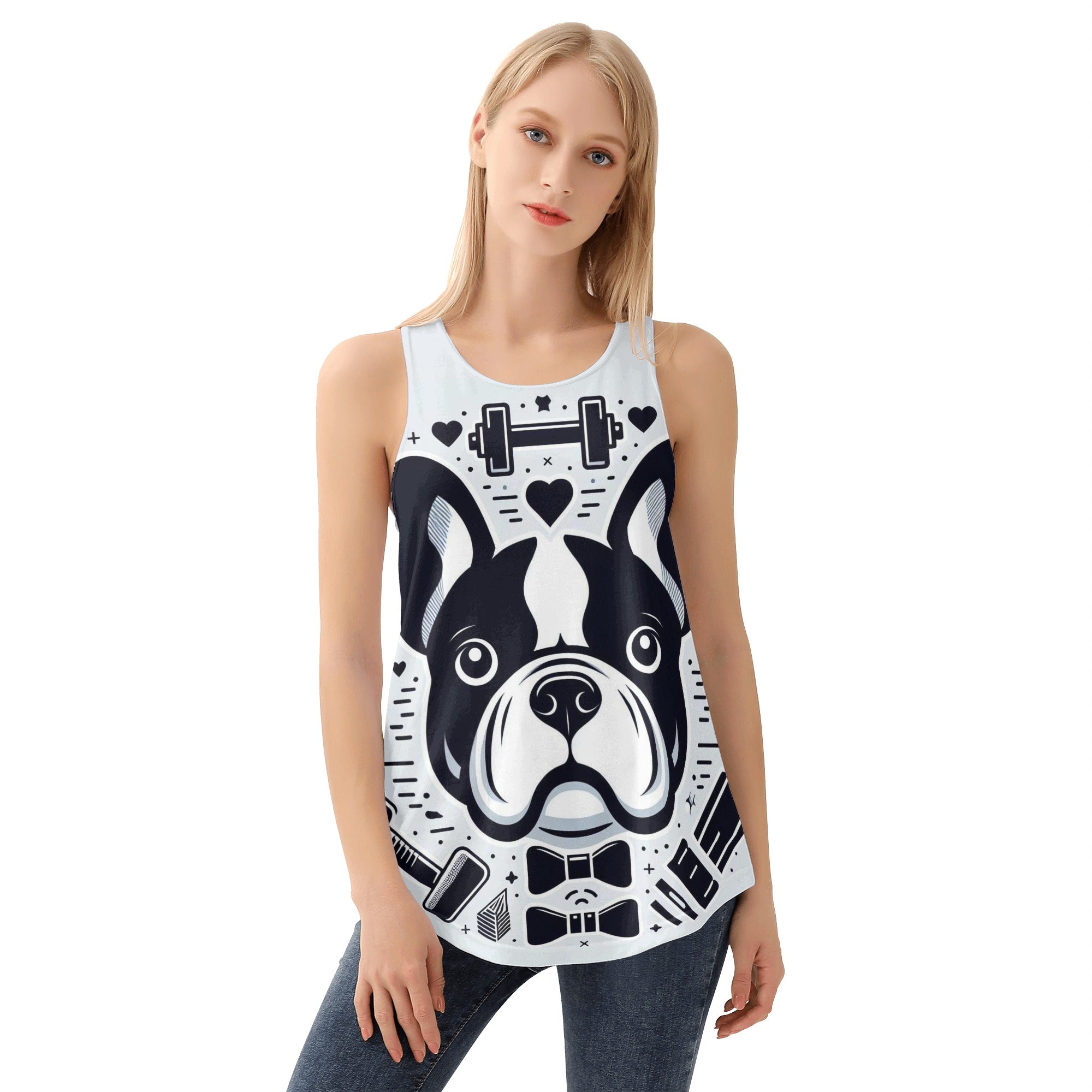 Nova French Bulldog Muscle Tank for Frenchie Enthusiasts-fadou