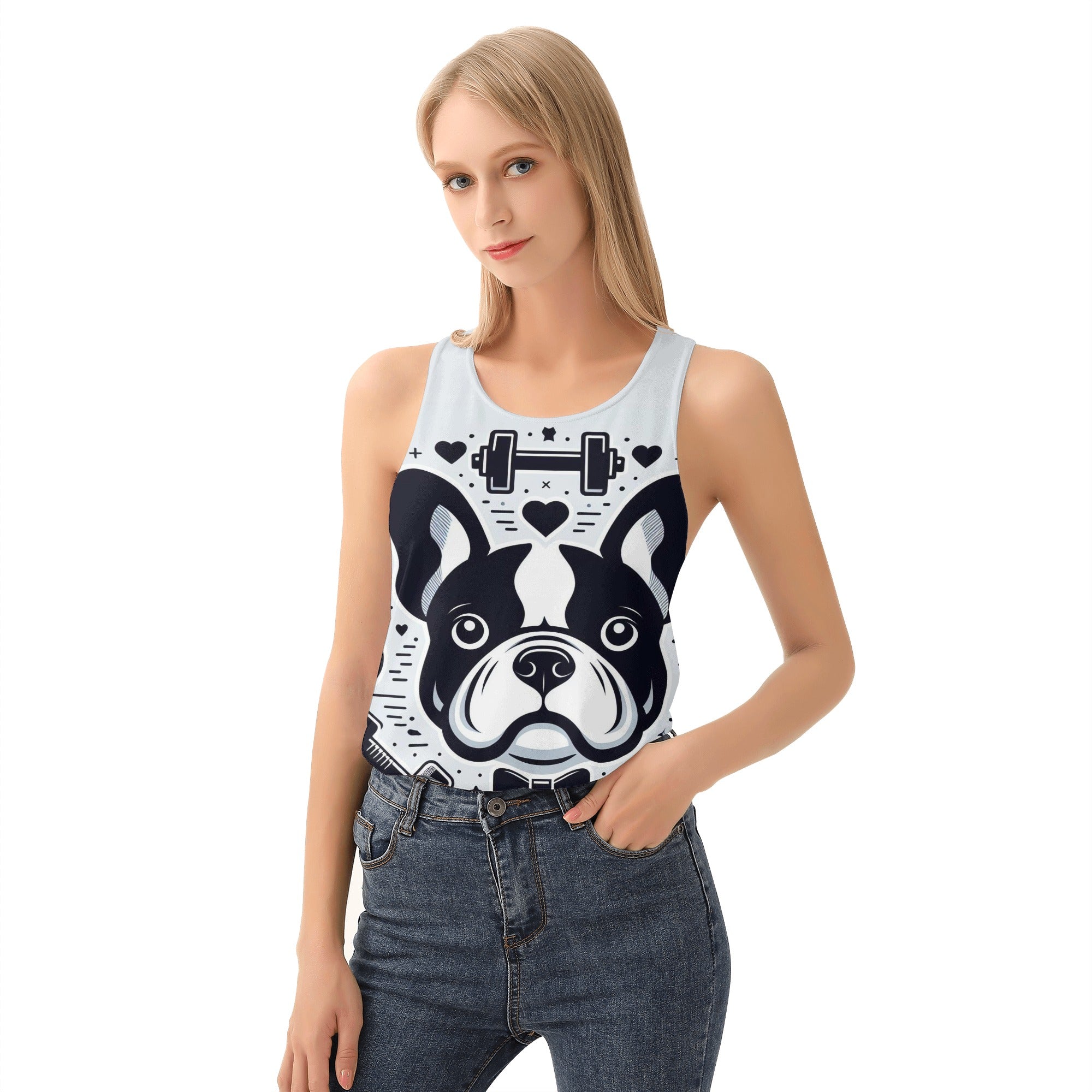 Nova French Bulldog Muscle Tank for Frenchie Enthusiasts-fadou