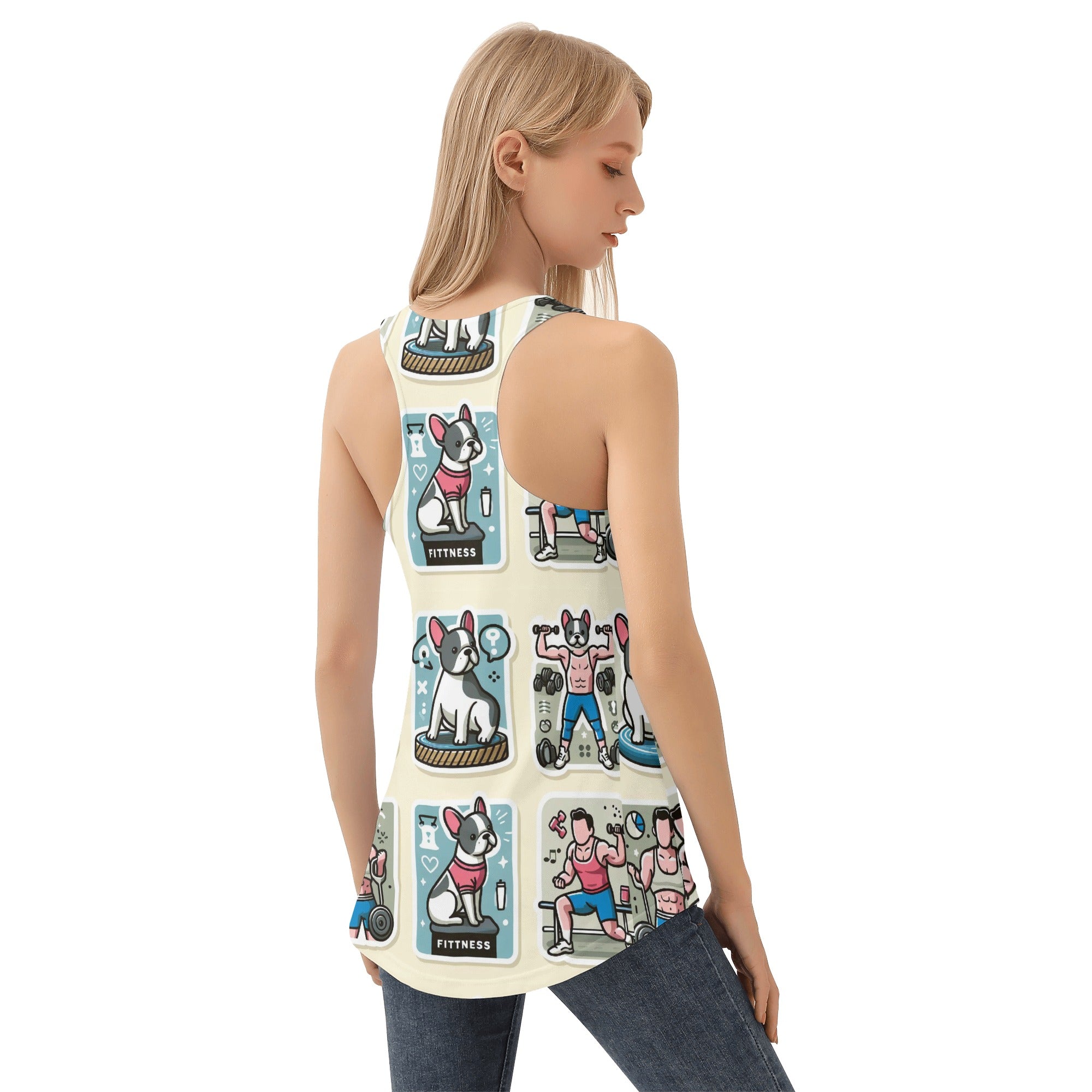 Princess French Bulldog Muscle Tank for Dog Moms & Dads-fadou