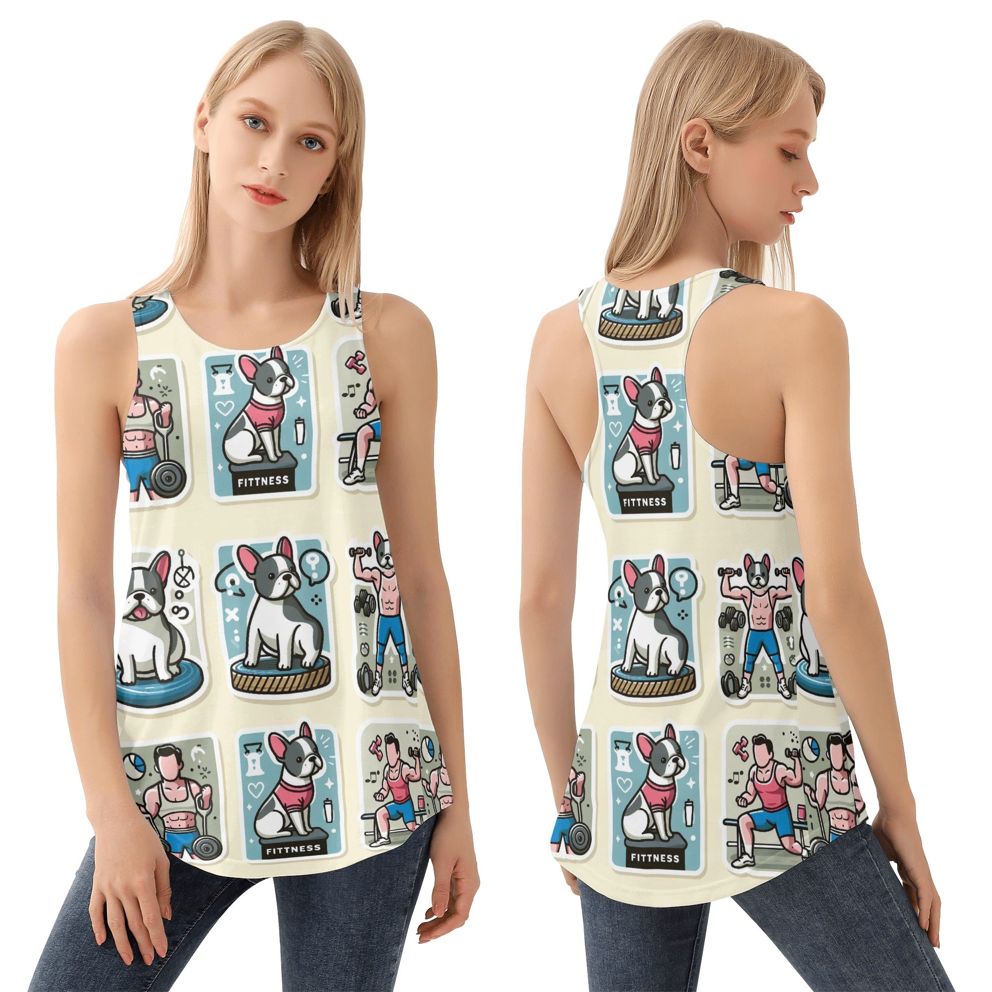 Princess French Bulldog Muscle Tank for Dog Moms & Dads-fadou