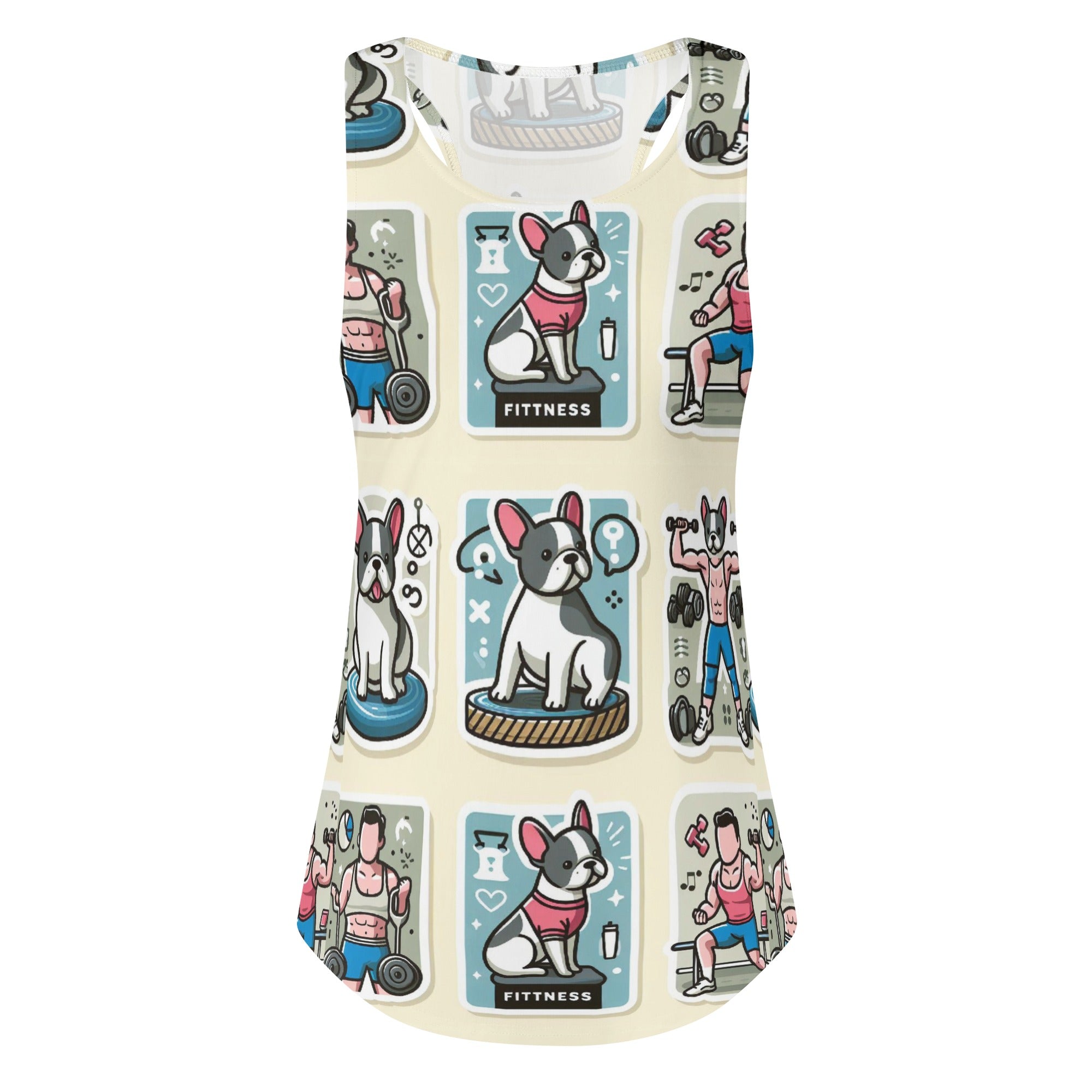 Princess French Bulldog Muscle Tank for Dog Moms & Dads-fadou
