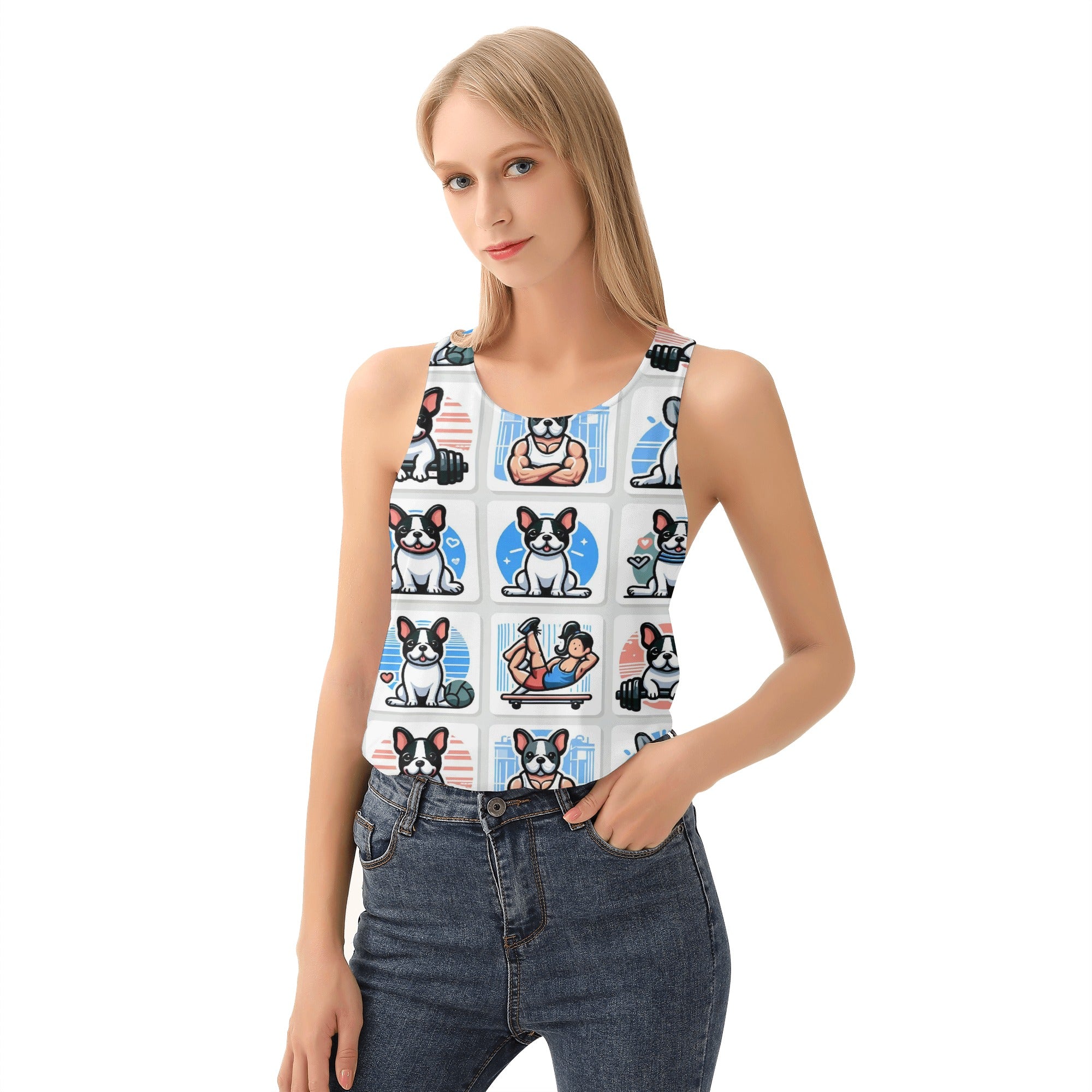 Dixie French Bulldog Summer Tank for Frenchie Enthusiasts-fadou