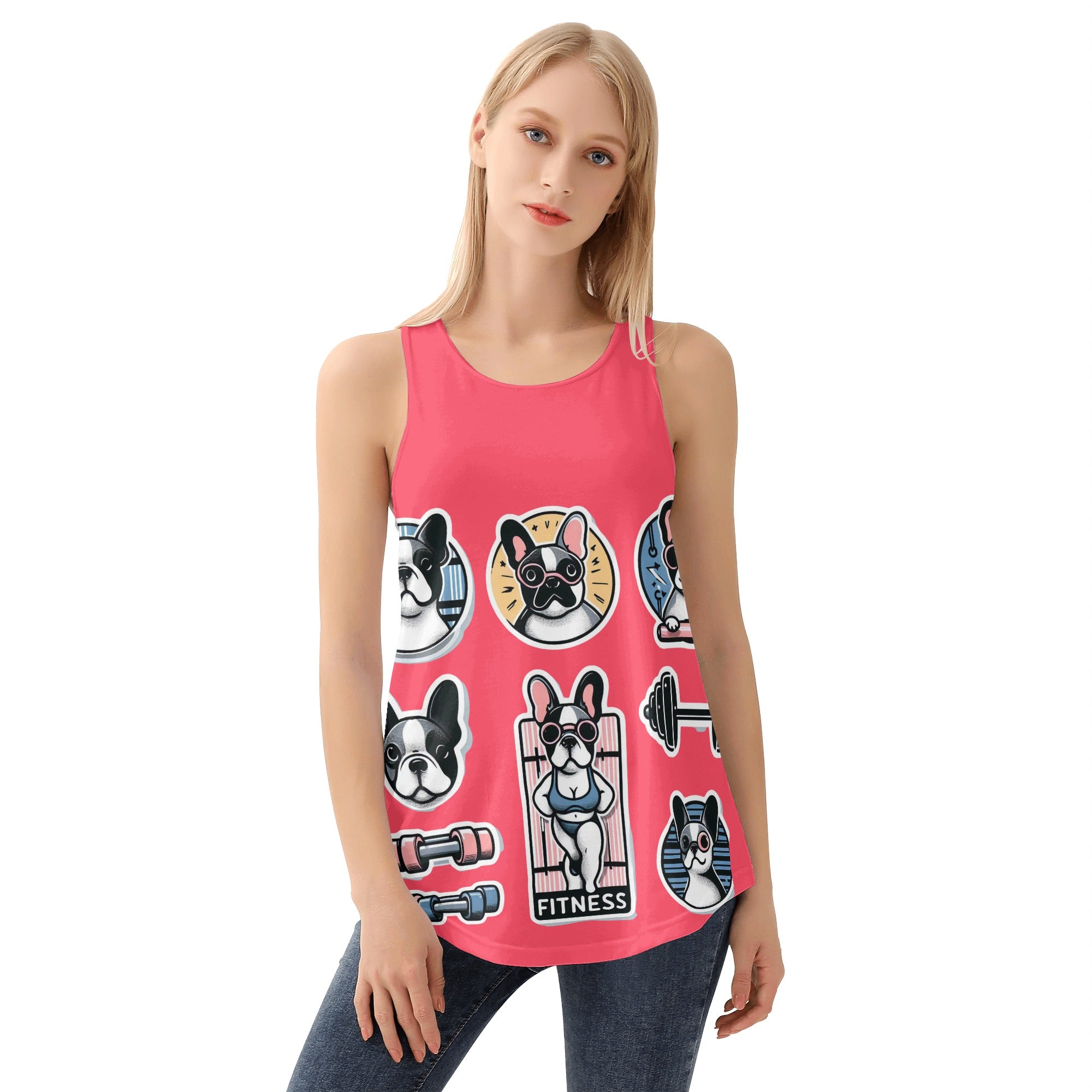 Lola - Women Tank Tops for French Bulldog Owners and Fans-fadou