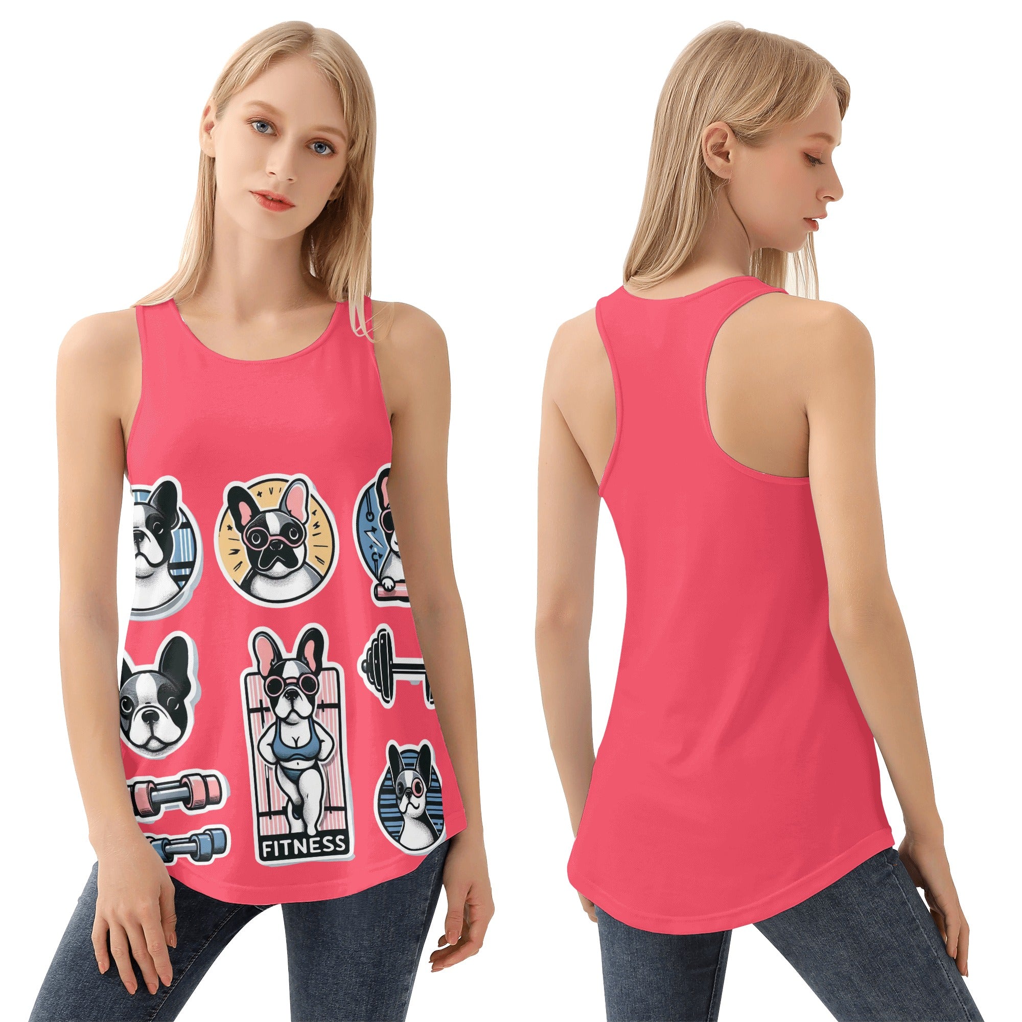 Lola - Women Tank Tops for French Bulldog Owners and Fans-fadou