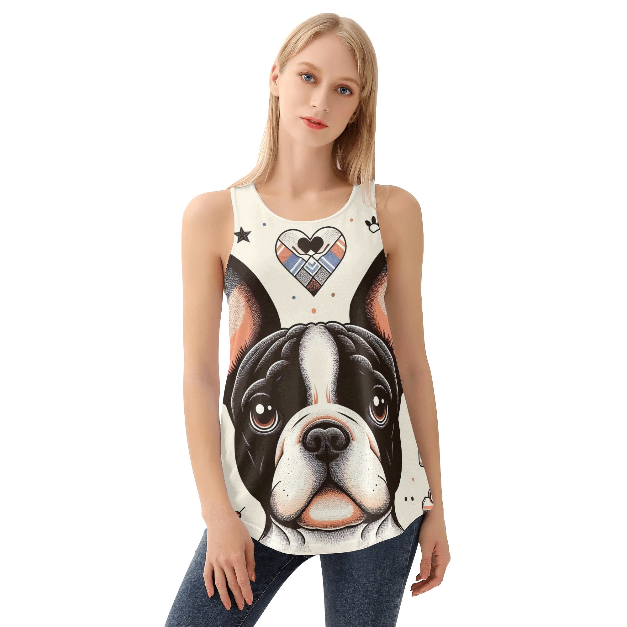 Gracie French Bulldog Tank Top for Frenchie Enthusiasts-fadou