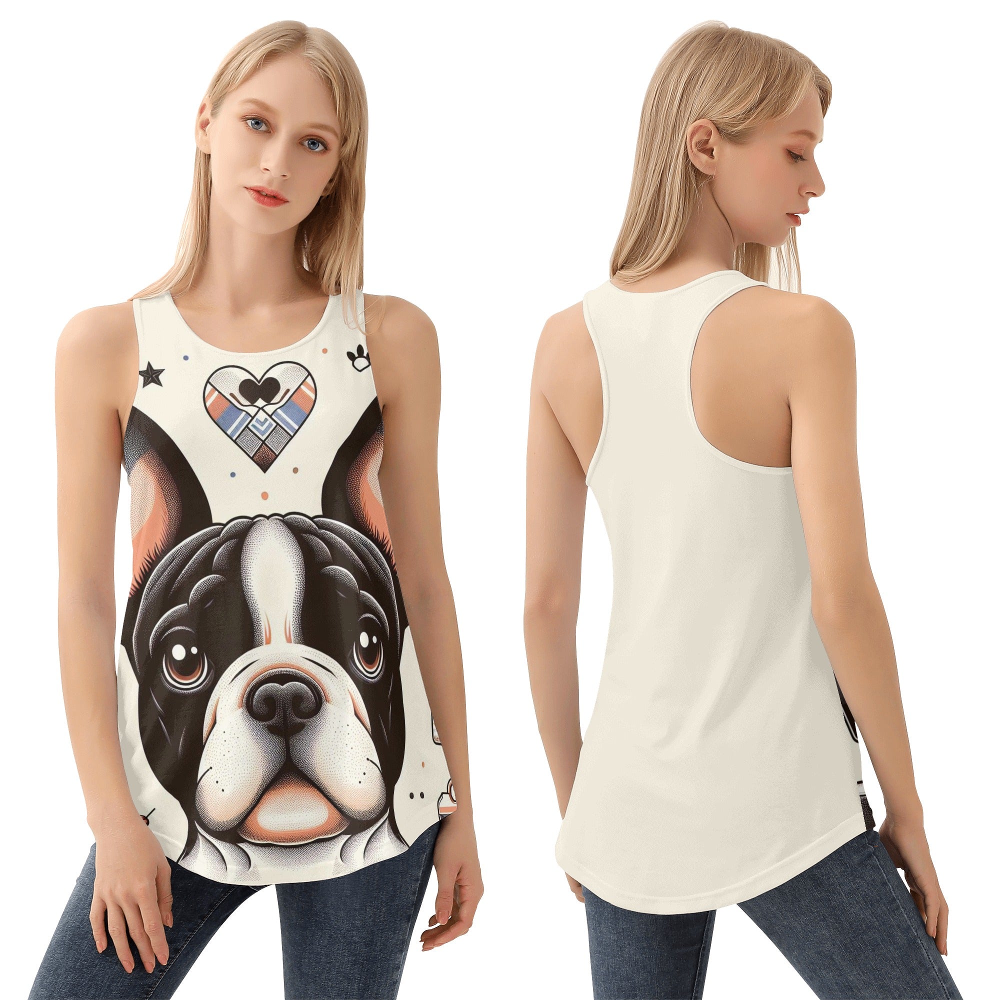 Gracie French Bulldog Tank Top for Frenchie Enthusiasts-fadou