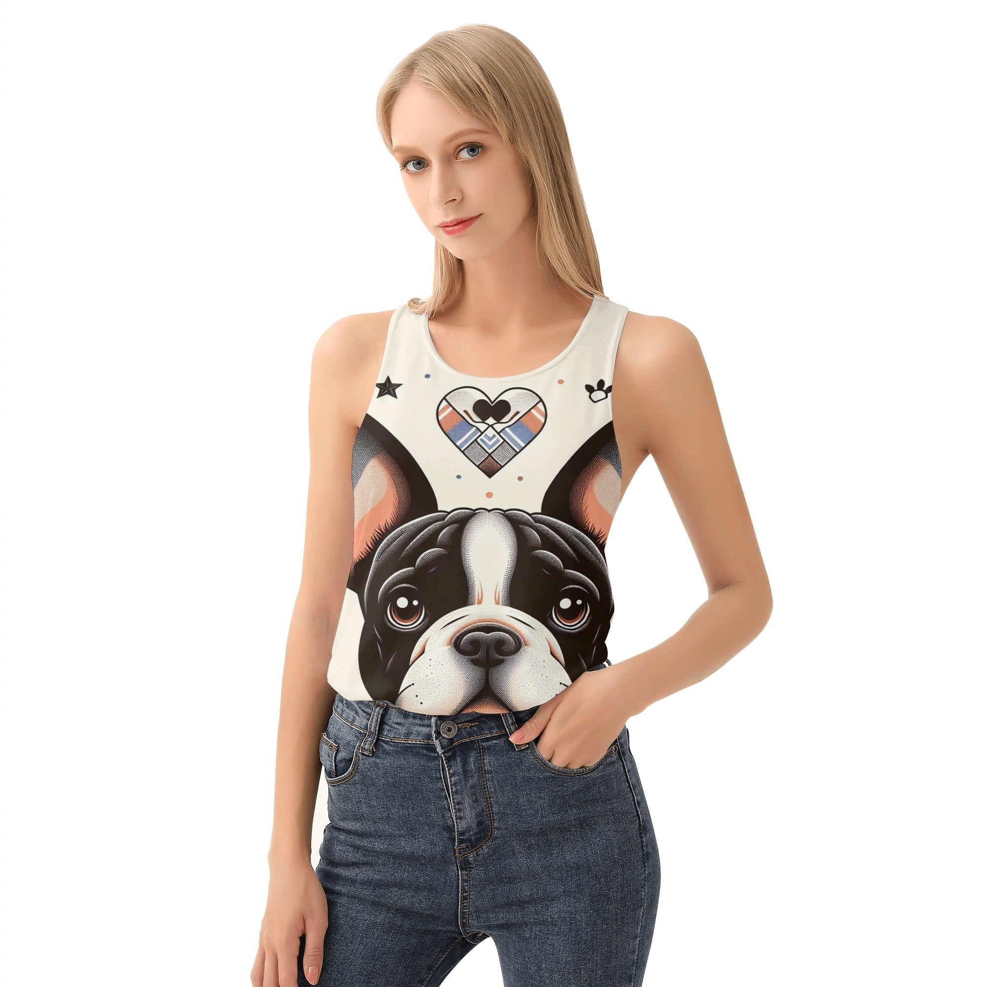 Gracie French Bulldog Tank Top for Frenchie Enthusiasts-fadou