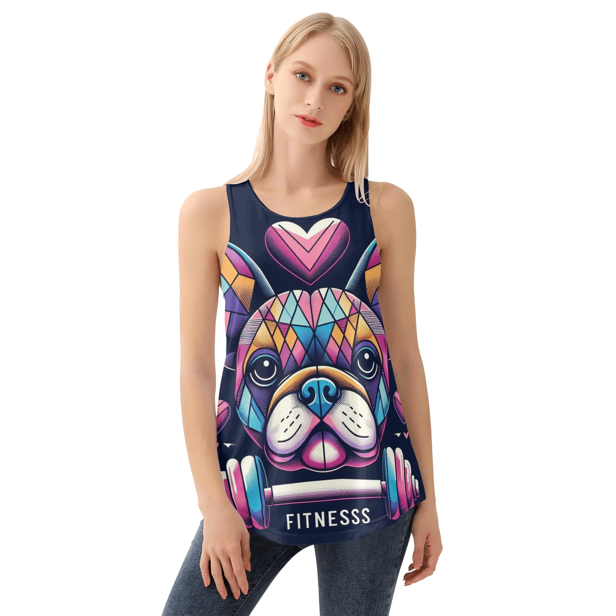 Willow French Bulldog Summer Tank for Frenchie Enthusiasts-fadou