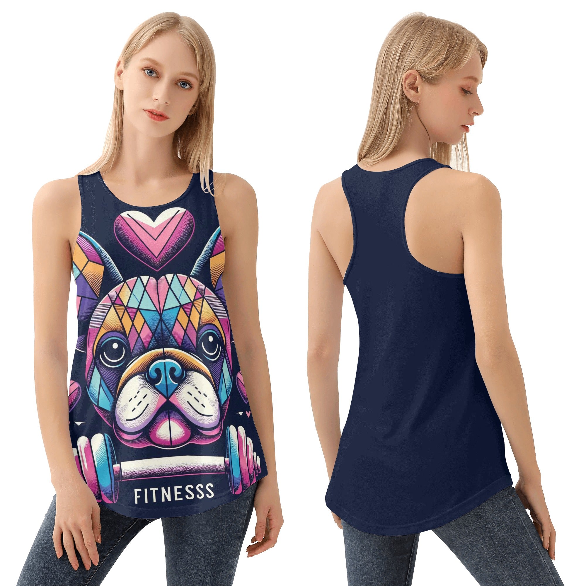 Willow French Bulldog Summer Tank for Frenchie Enthusiasts-fadou