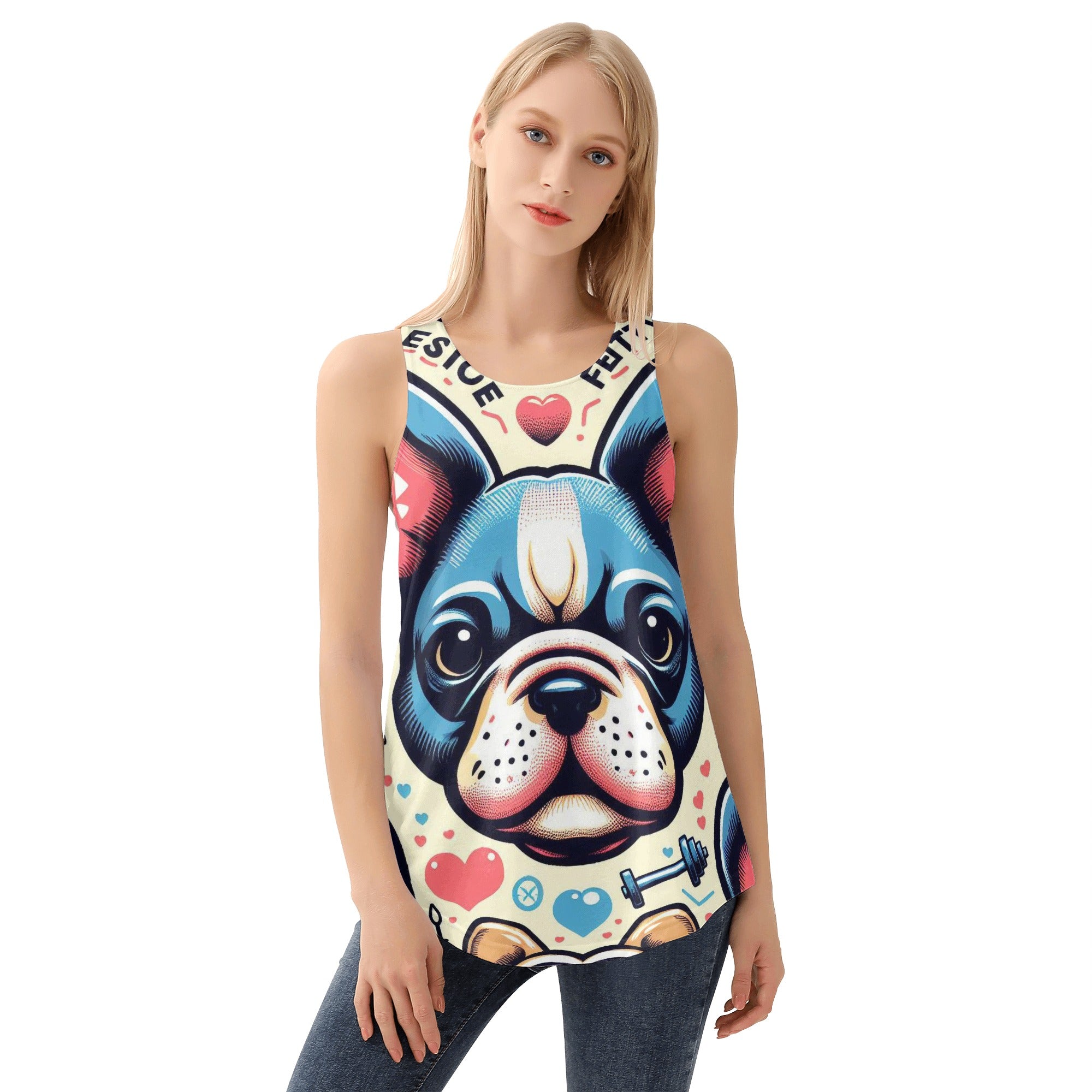 Stella French Bulldog Tank Top for Frenchie Enthusiasts-fadou