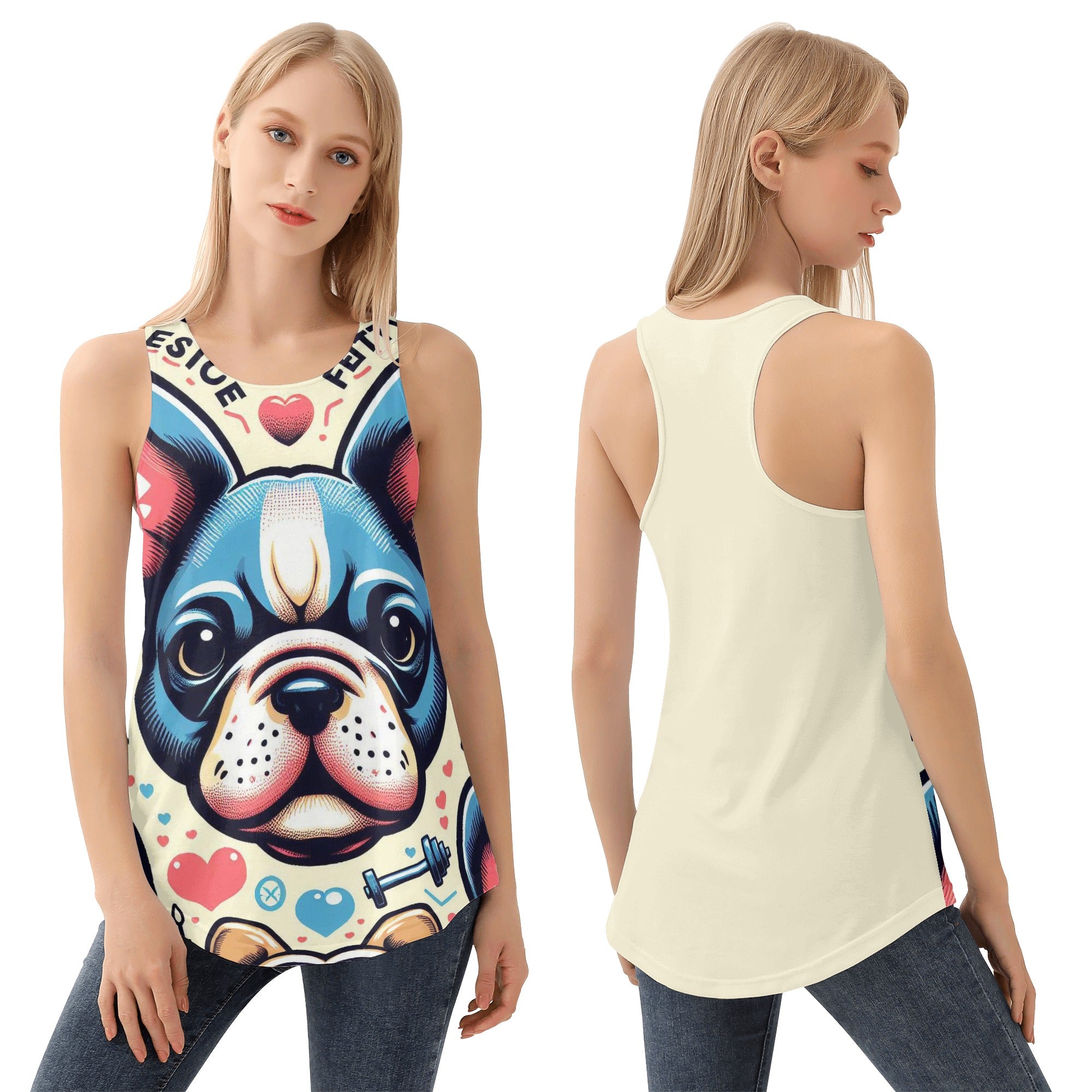 Stella French Bulldog Tank Top for Frenchie Enthusiasts-fadou