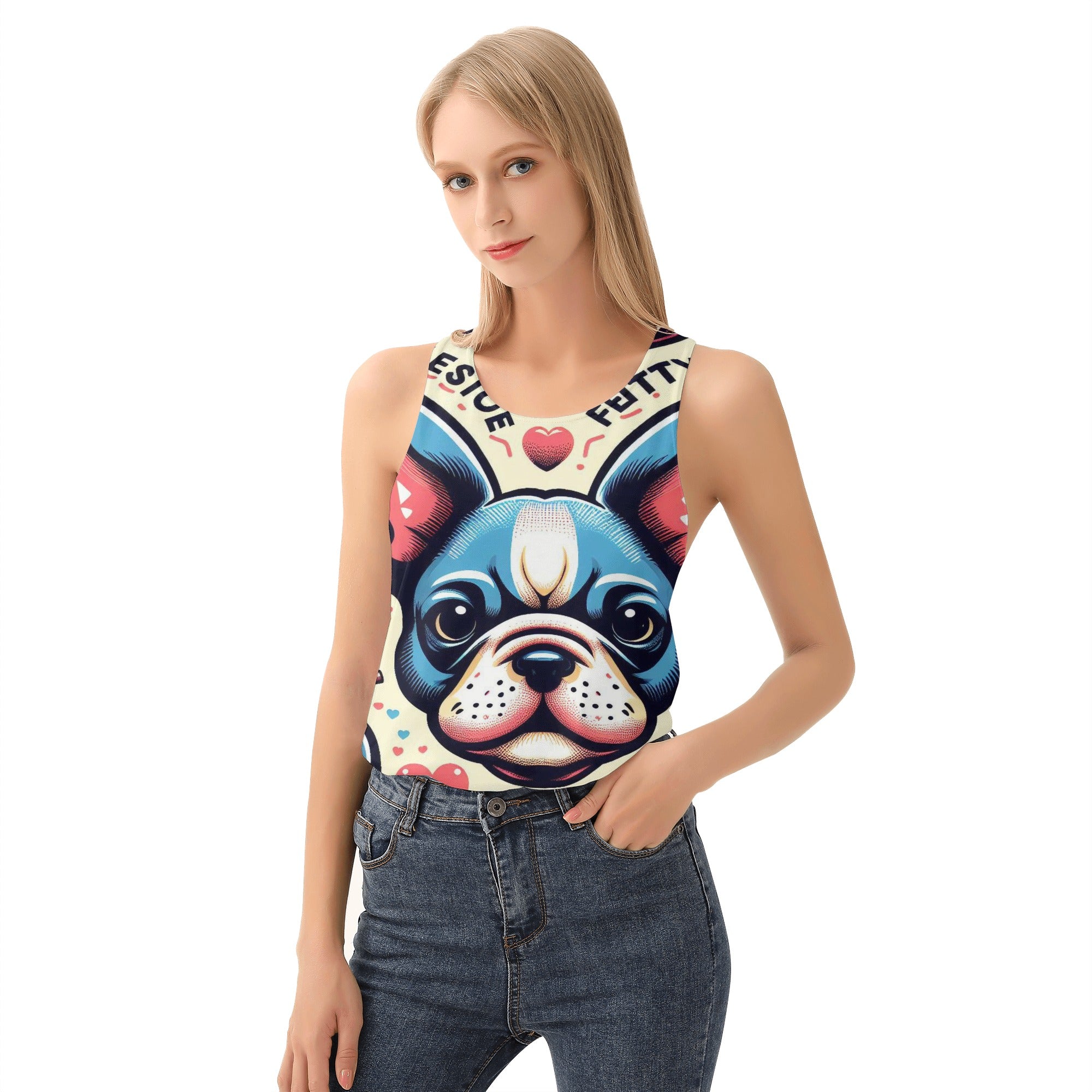 Stella French Bulldog Tank Top for Frenchie Enthusiasts-fadou