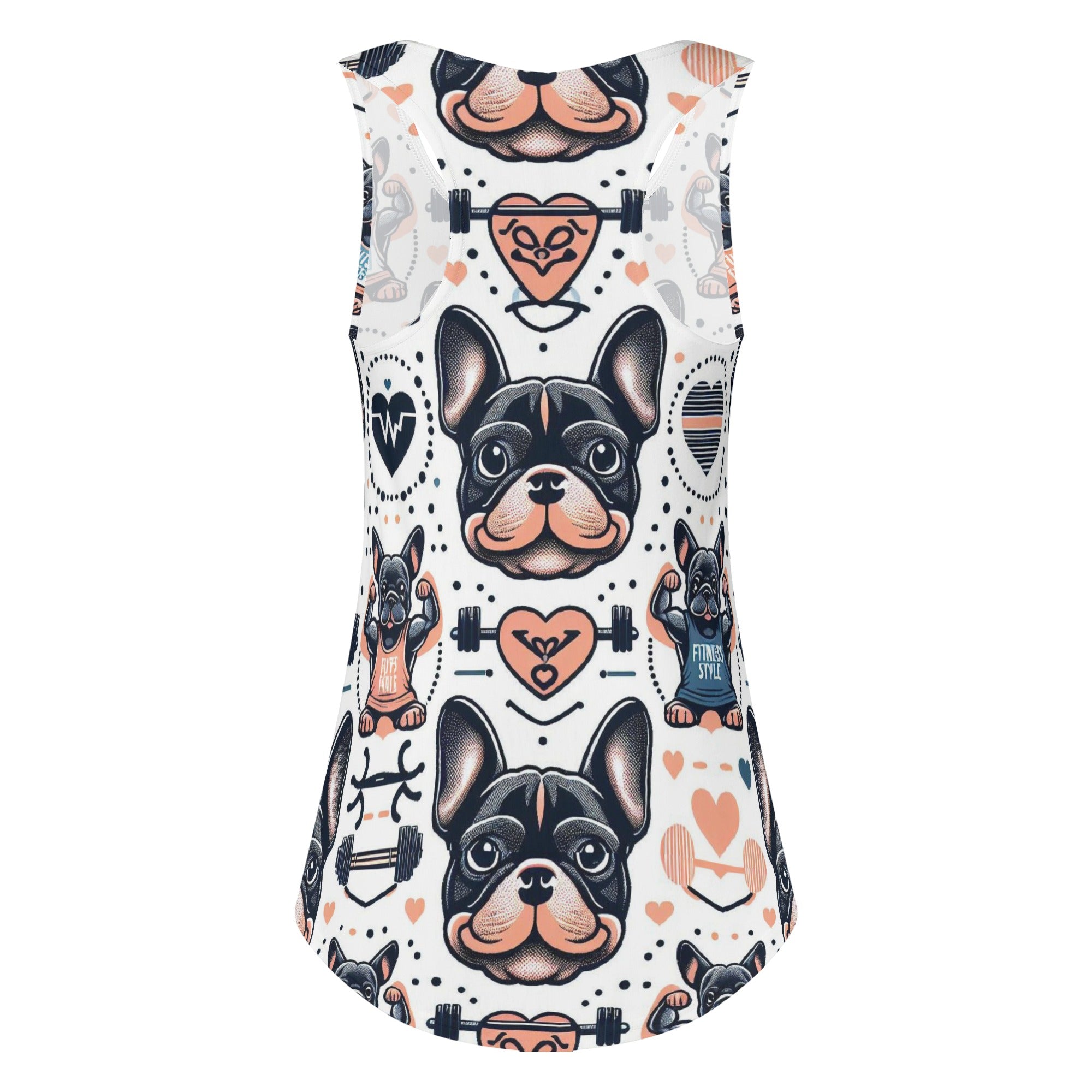 Molly French Bulldog Sleeveless Tee for Dog Moms & Dads-fadou