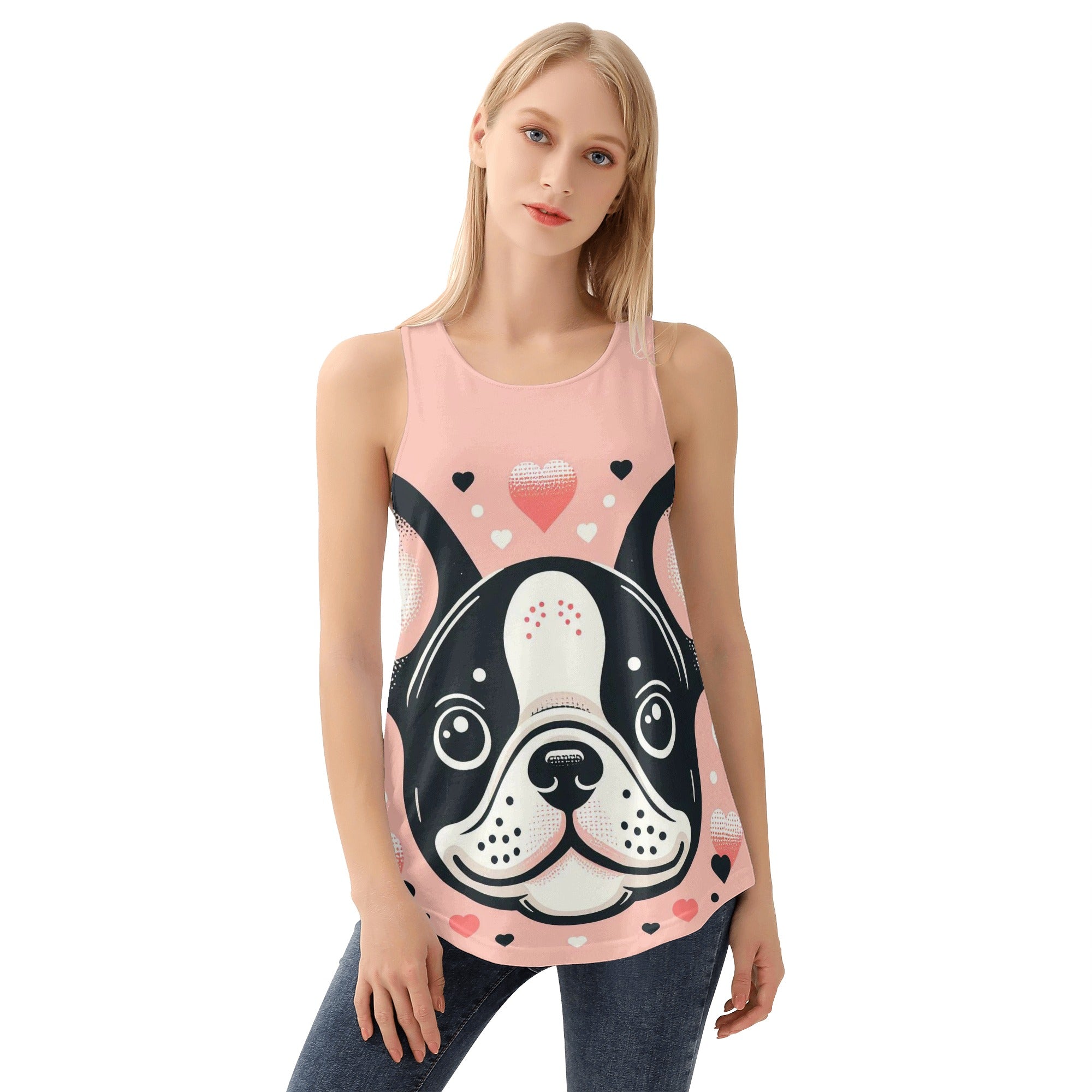 Riley French Bulldog Muscle Tank for Frenchie Enthusiasts-fadou