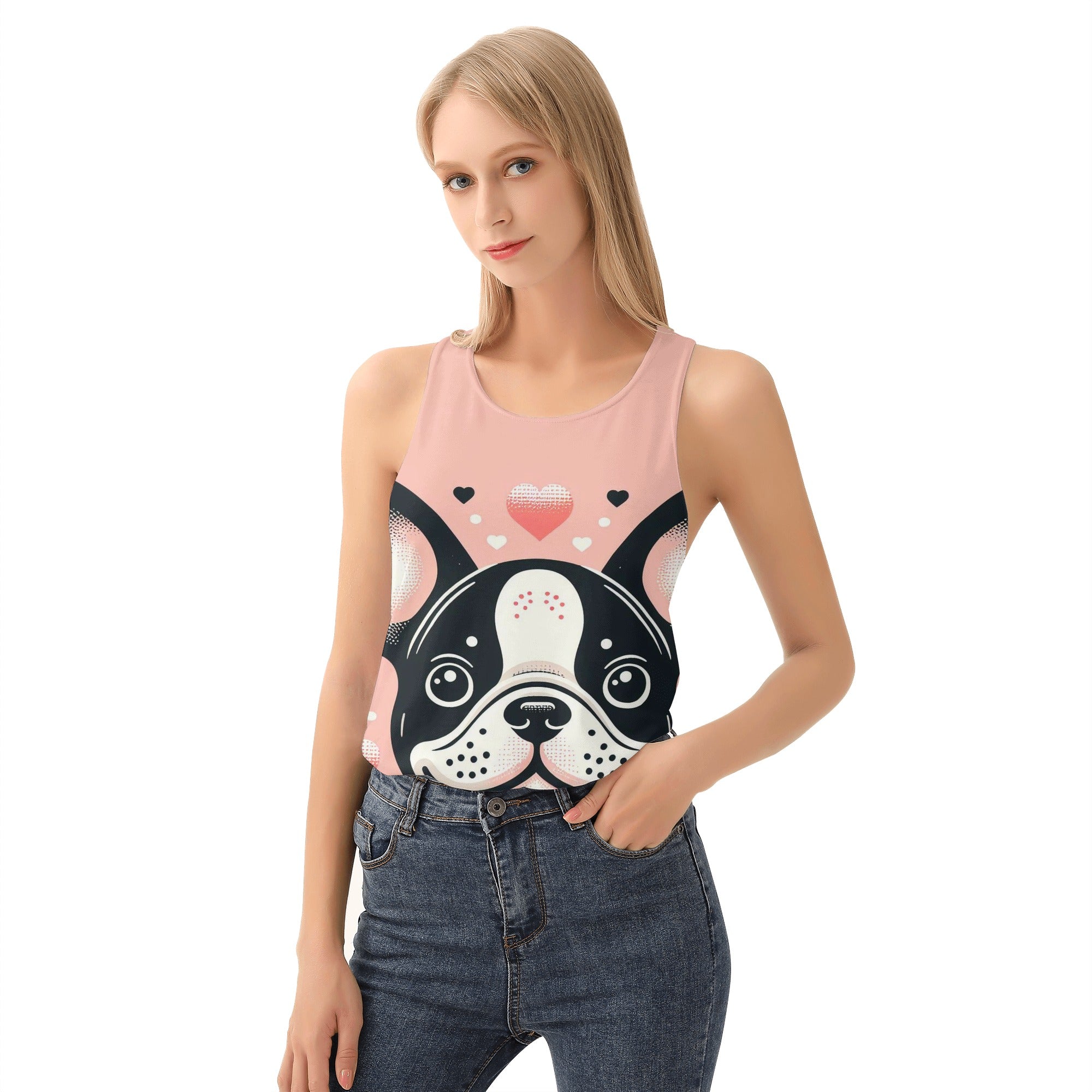 Riley French Bulldog Muscle Tank for Frenchie Enthusiasts-fadou