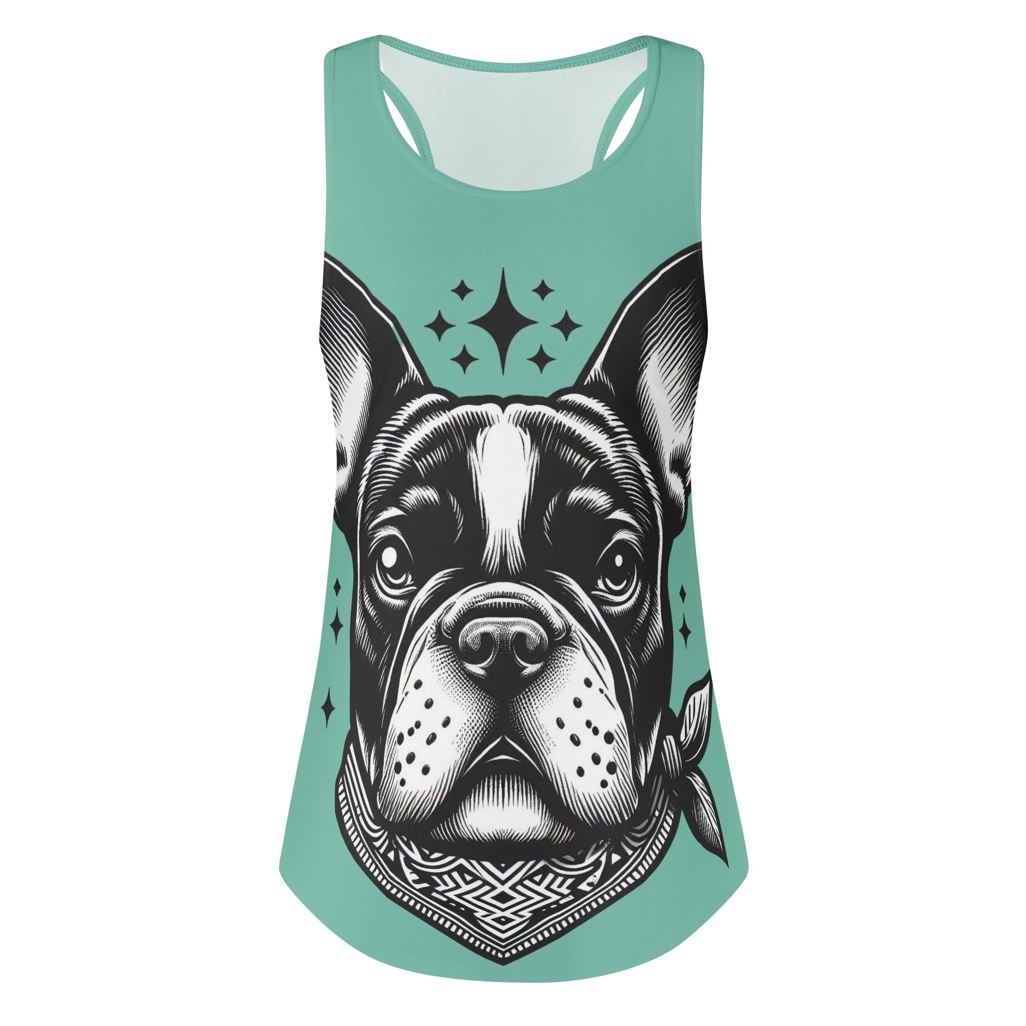 Winnie French Bulldog Sleeveless Tee for Dog Moms & Dads-fadou
