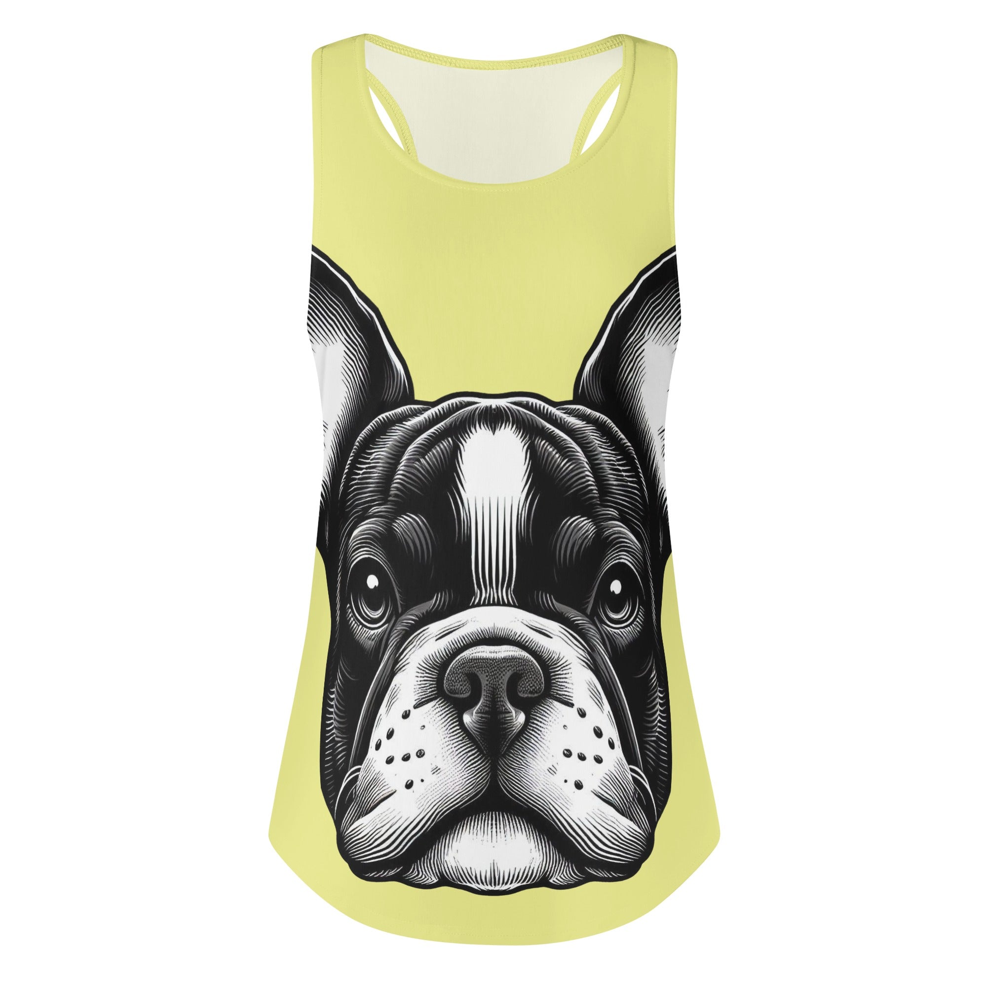 Lucy French Bulldog Sleeveless Tee for Frenchie Enthusiasts-fadou