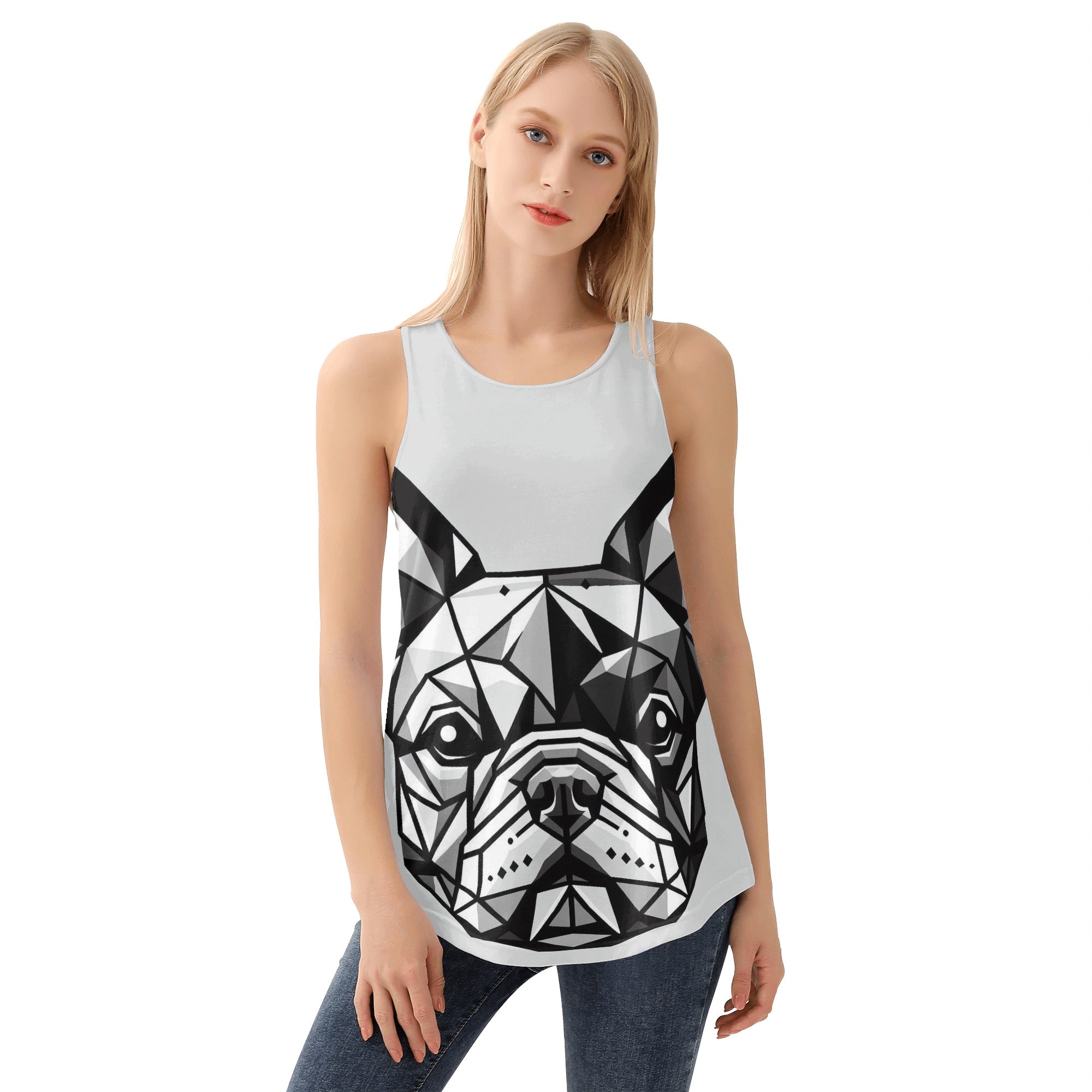 Piper French Bulldog Sleeveless Tee for Dog Moms & Dads-fadou