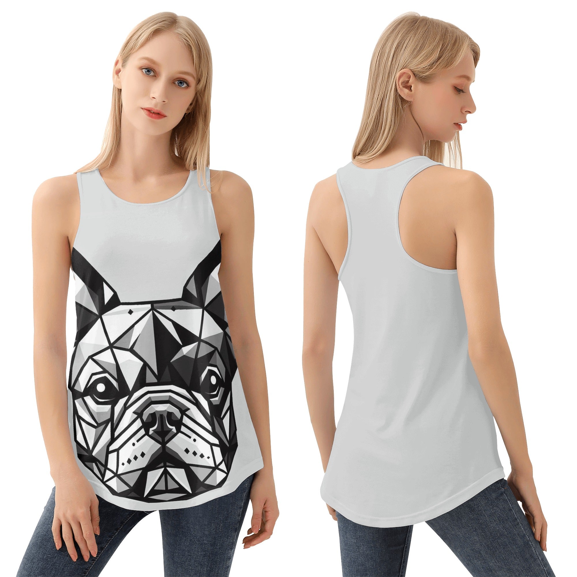 Piper French Bulldog Sleeveless Tee for Dog Moms & Dads-fadou