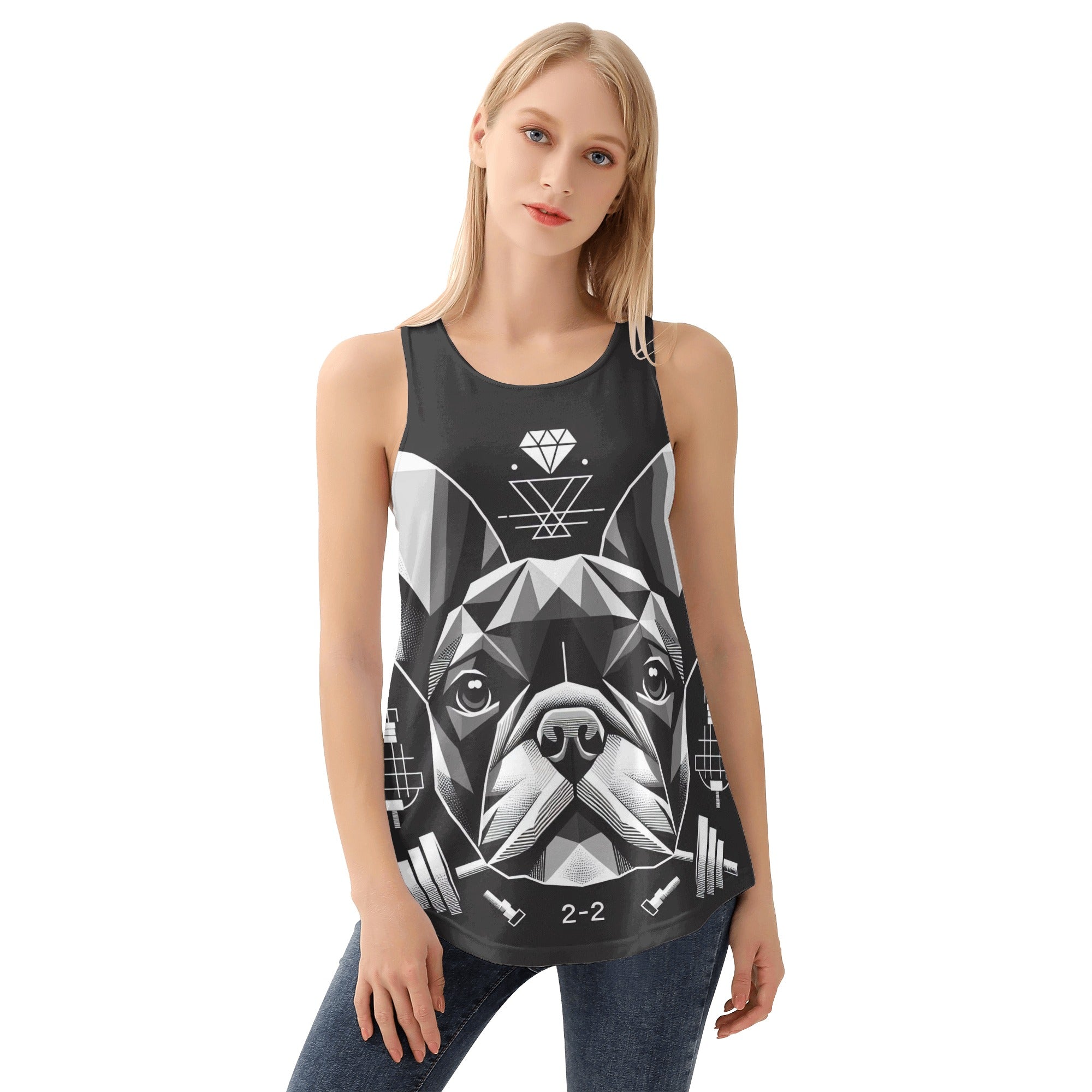 Kona French Bulldog Summer Tank for Frenchie Enthusiasts-fadou