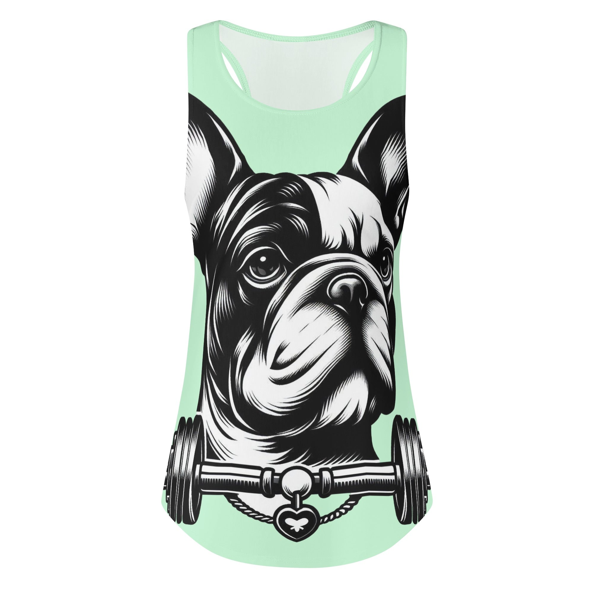 Lily French Bulldog Sleeveless Tee for Frenchie Enthusiasts-fadou