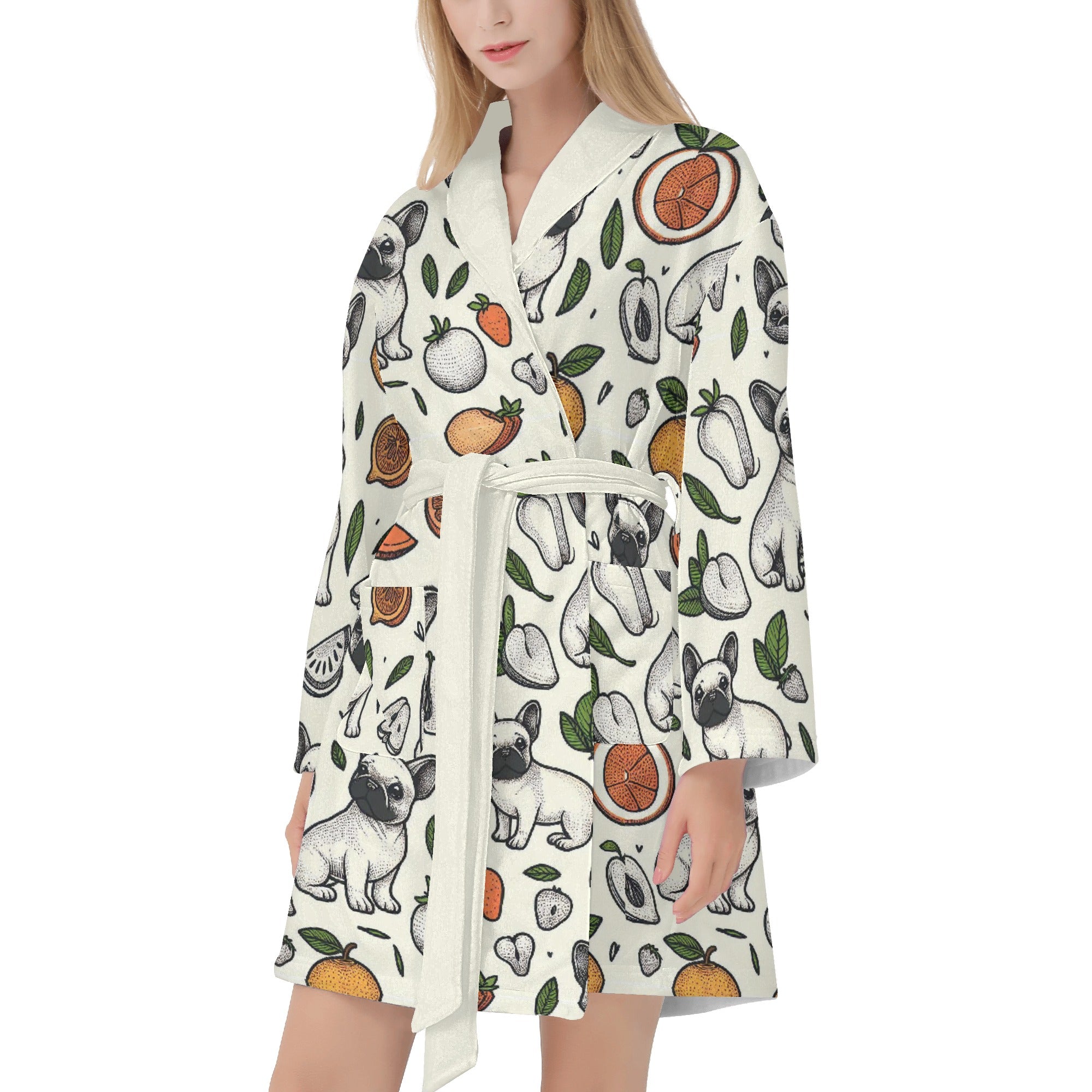 Linda French Bulldog Spa Loungewear for Dog Moms & Dads-fadou