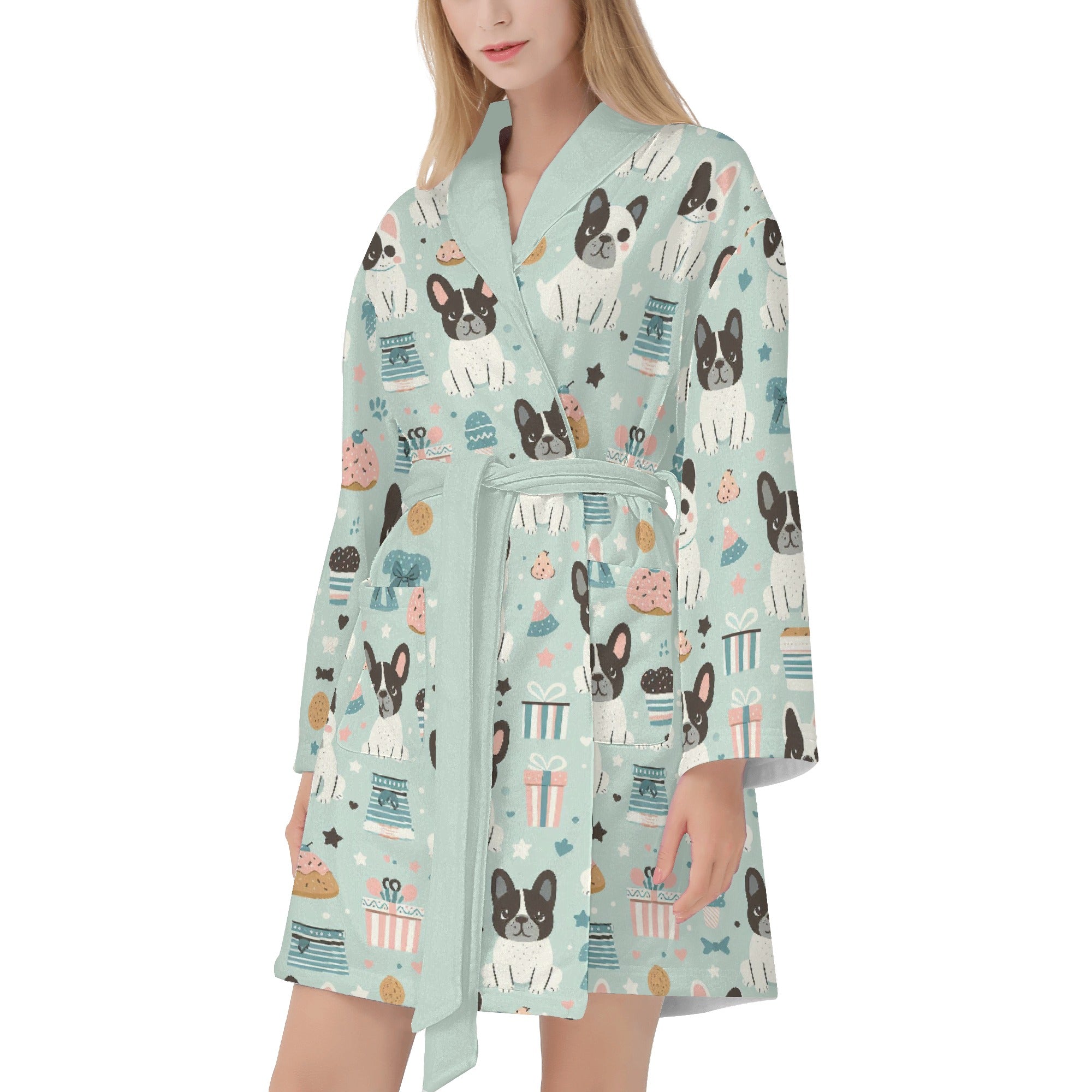 Willow French Bulldog Spa Loungewear for Dog Moms & Dads-fadou