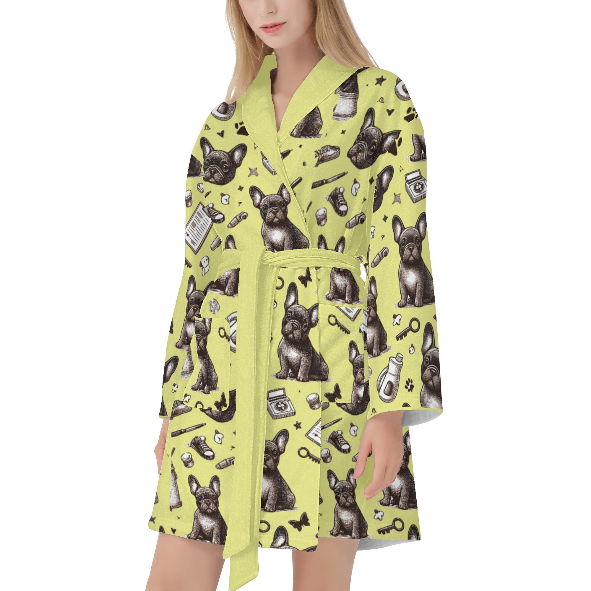 Ivy French Bulldog Spa Loungewear for Frenchie Enthusiasts-fadou
