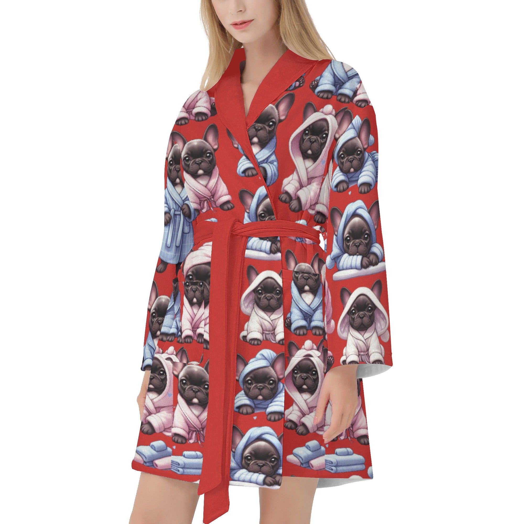 Nala - Women Bathrobe for French Bulldog Owners and Fans-fadou