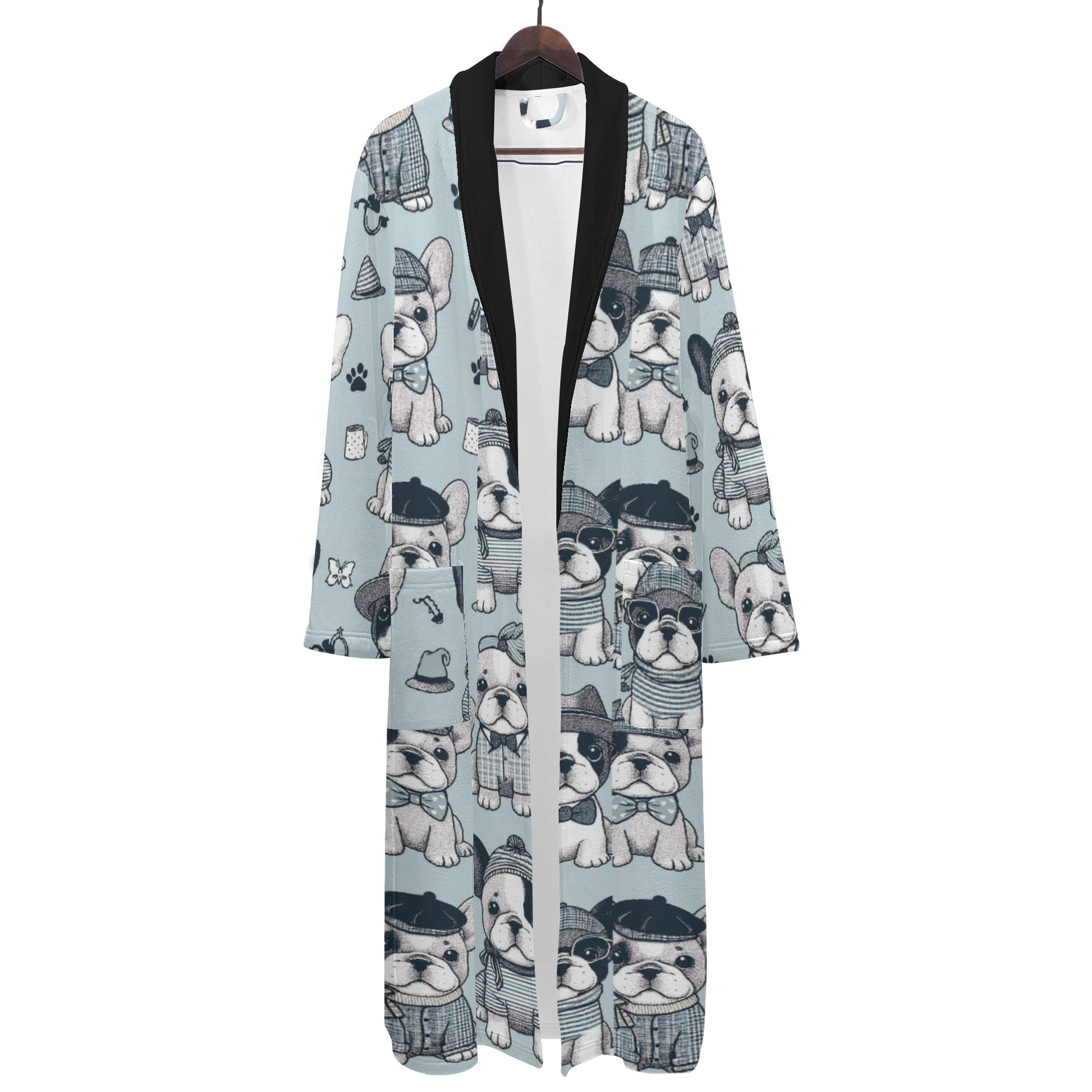 Tucker French Bulldog Bath Robe for Frenchie Enthusiasts-fadou