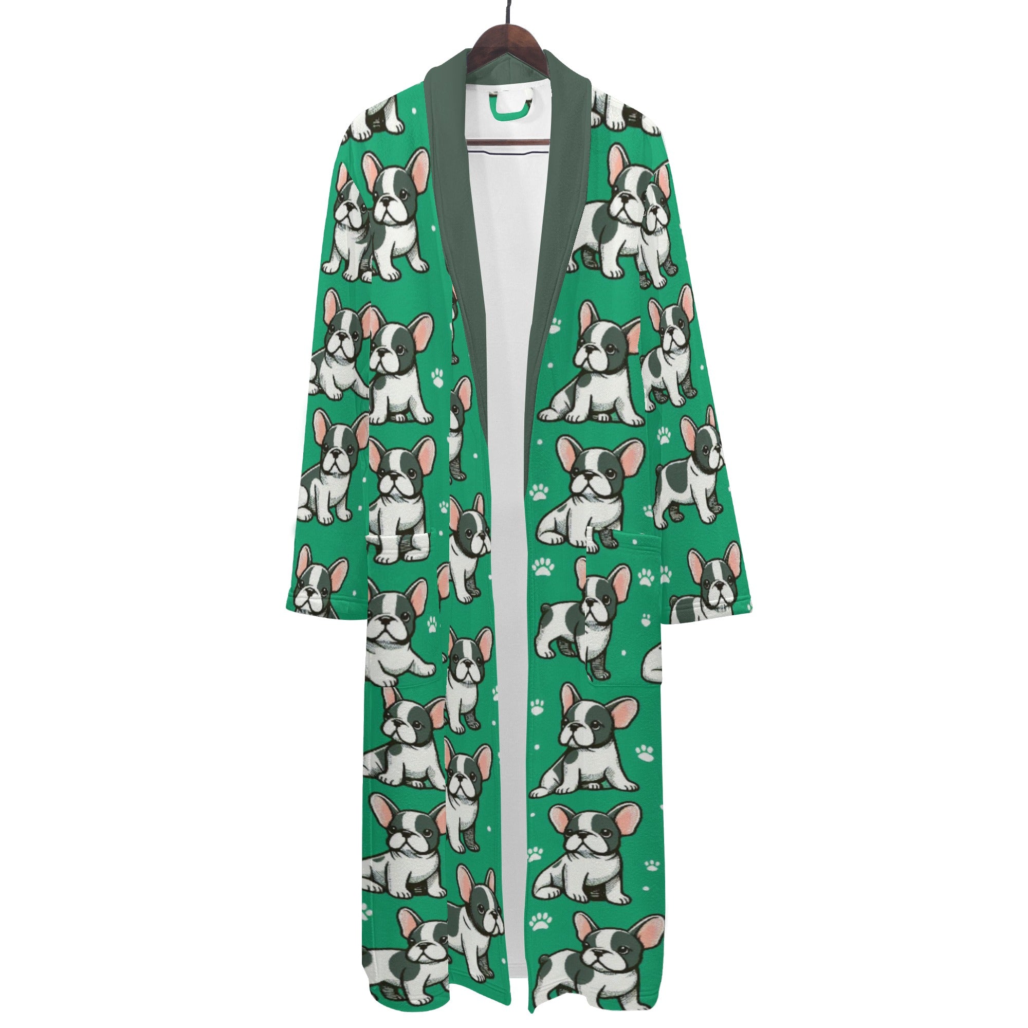 French Bulldog Cotton Bathrobe for Frenchie Enthusiasts-fadou