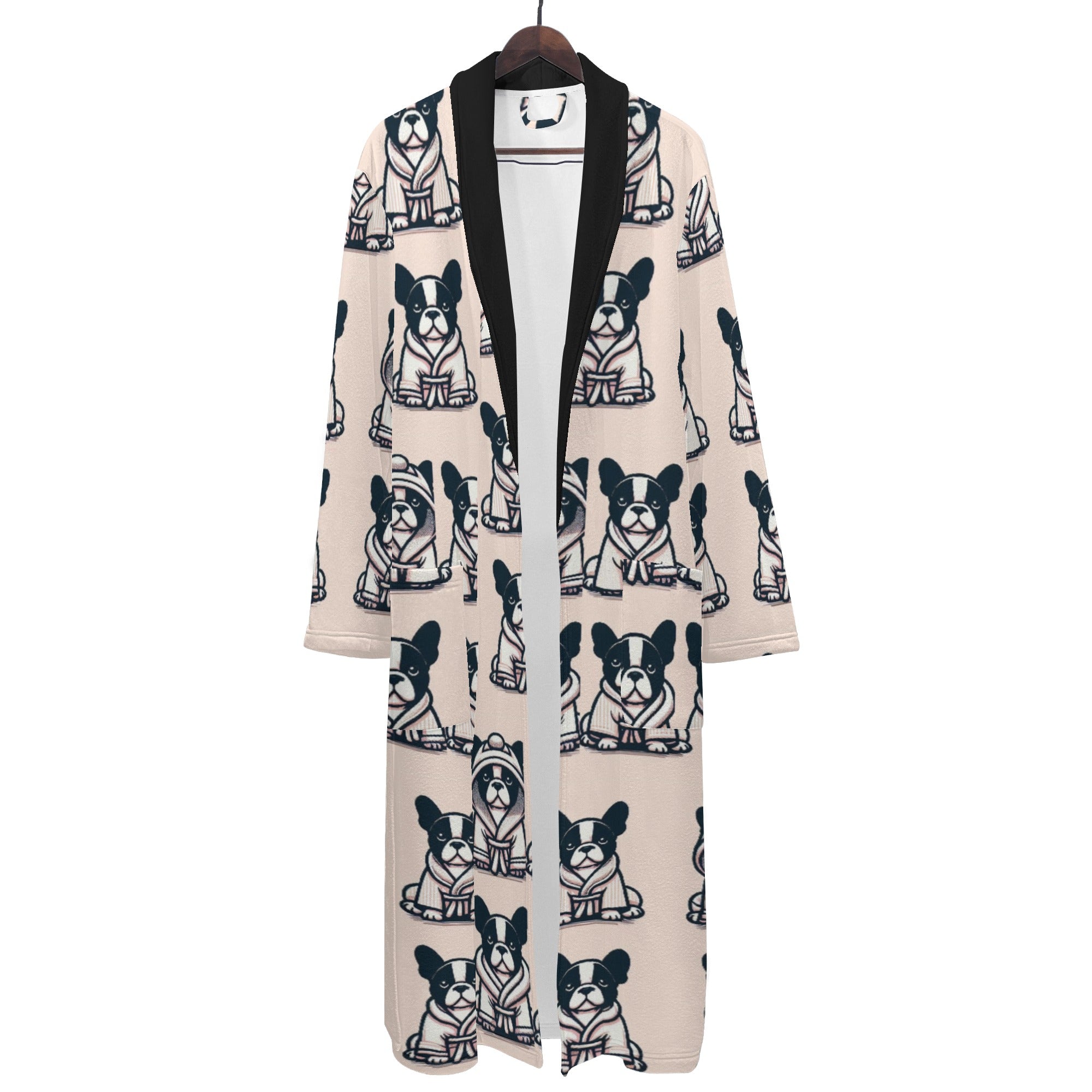 Oliver French Bulldog Cotton Bathrobe for Frenchie Fans-fadou