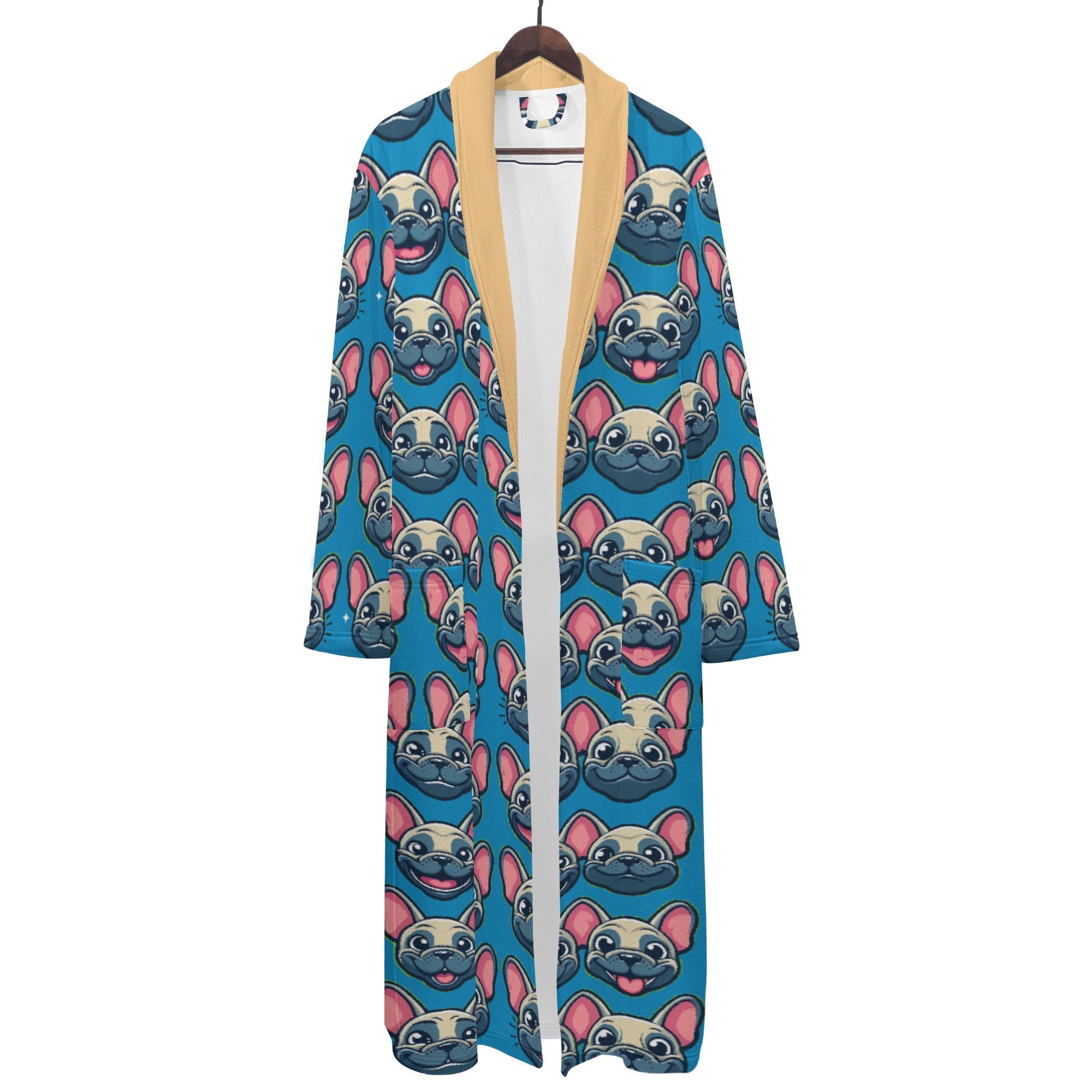 Bentley French Bulldog Cotton Bathrobe for Dog Moms & Dads-fadou