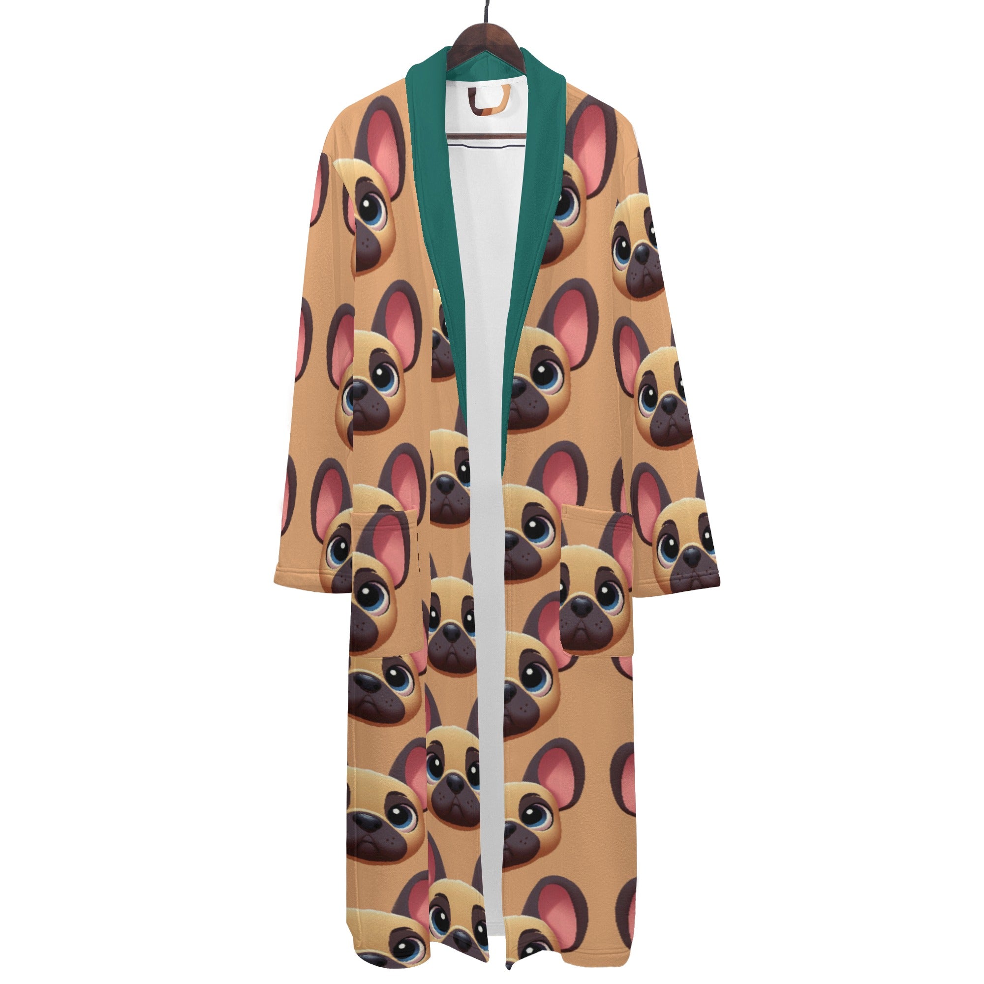 Ross French Bulldog Cotton Bathrobe for Dog Moms & Dads-fadou