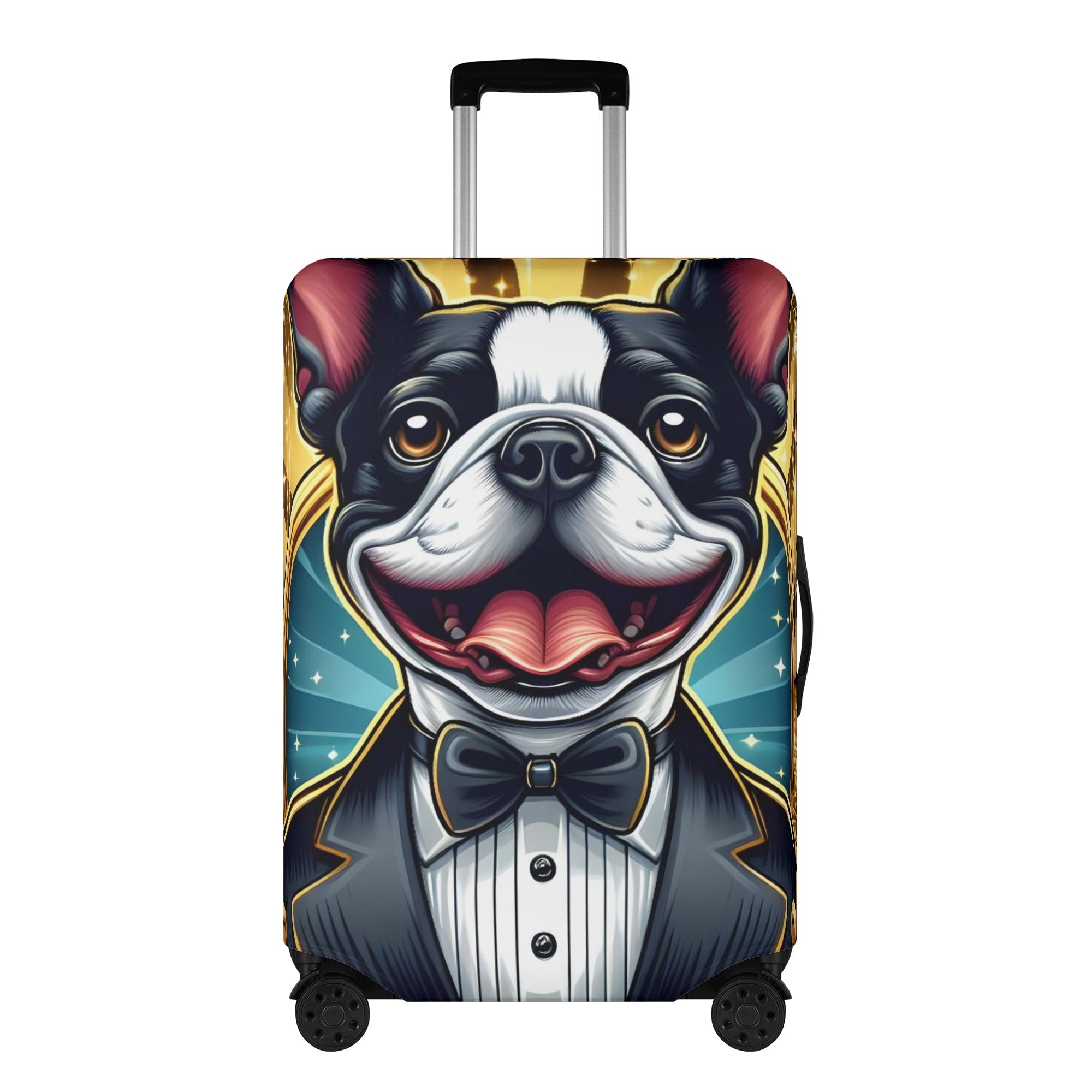 Milo - Luggage Cover for Boston Terrier Lovers for Dog Moms & Dads-fadou