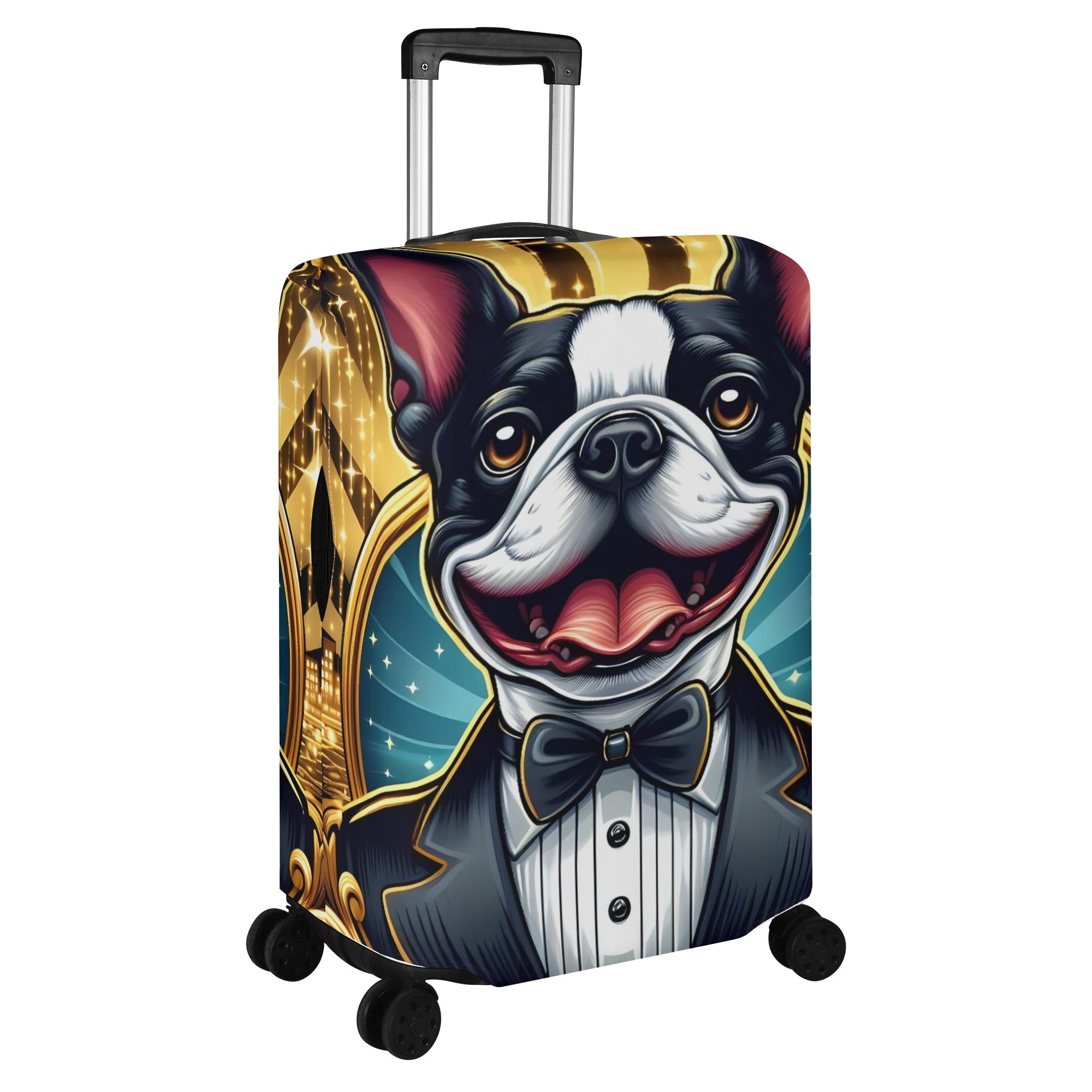 Milo - Luggage Cover for Boston Terrier Lovers for Dog Moms & Dads-fadou
