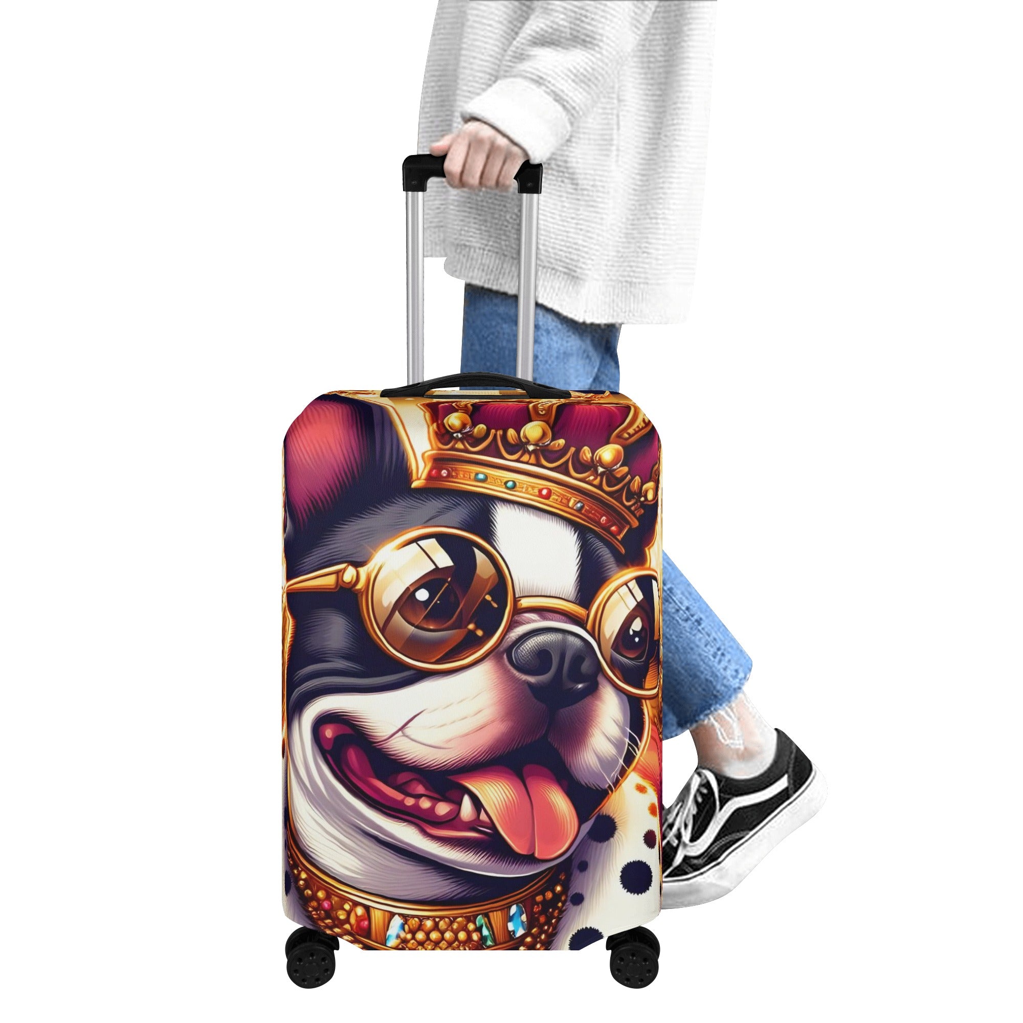 Ziggy - Luggage Cover for Boston Terrier Lovers for Everyday Wear-fadou