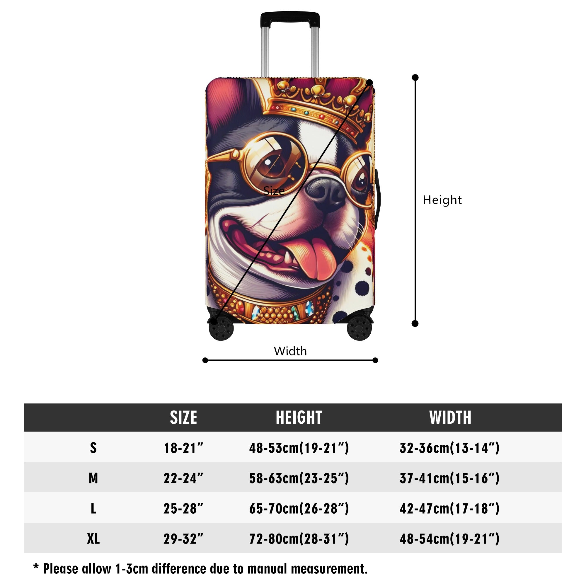 Ziggy - Luggage Cover for Boston Terrier Lovers for Everyday Wear-fadou